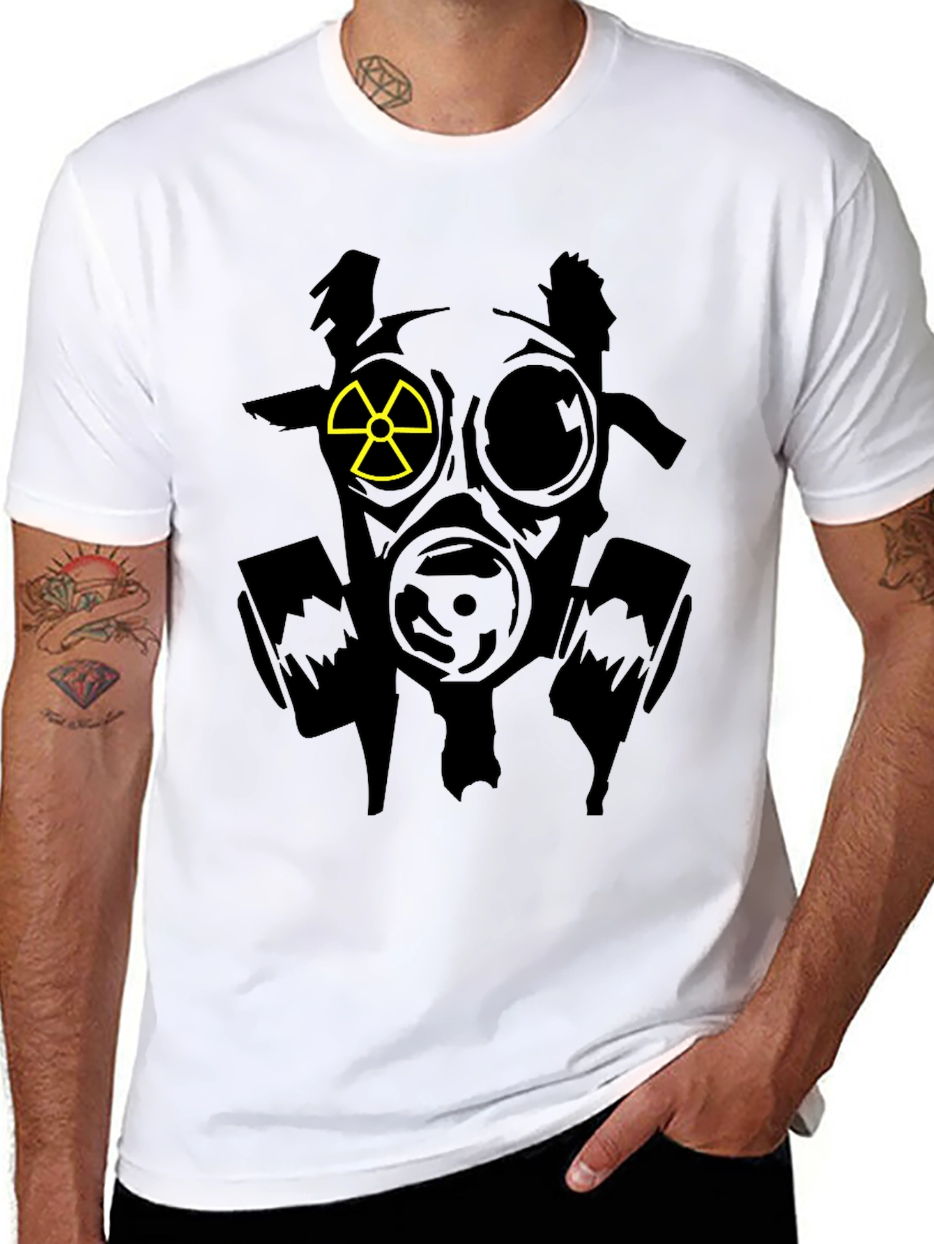 Gas Mask Radiation Symbol T-Shirt