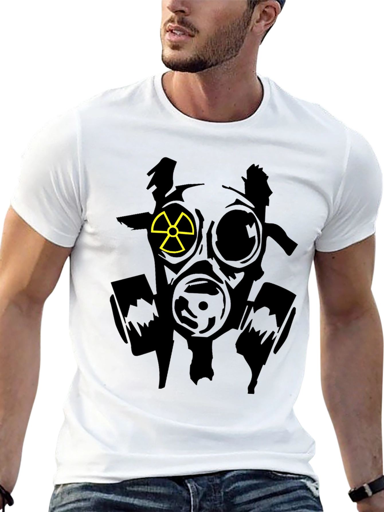Gas Mask Radiation Symbol T-Shirt