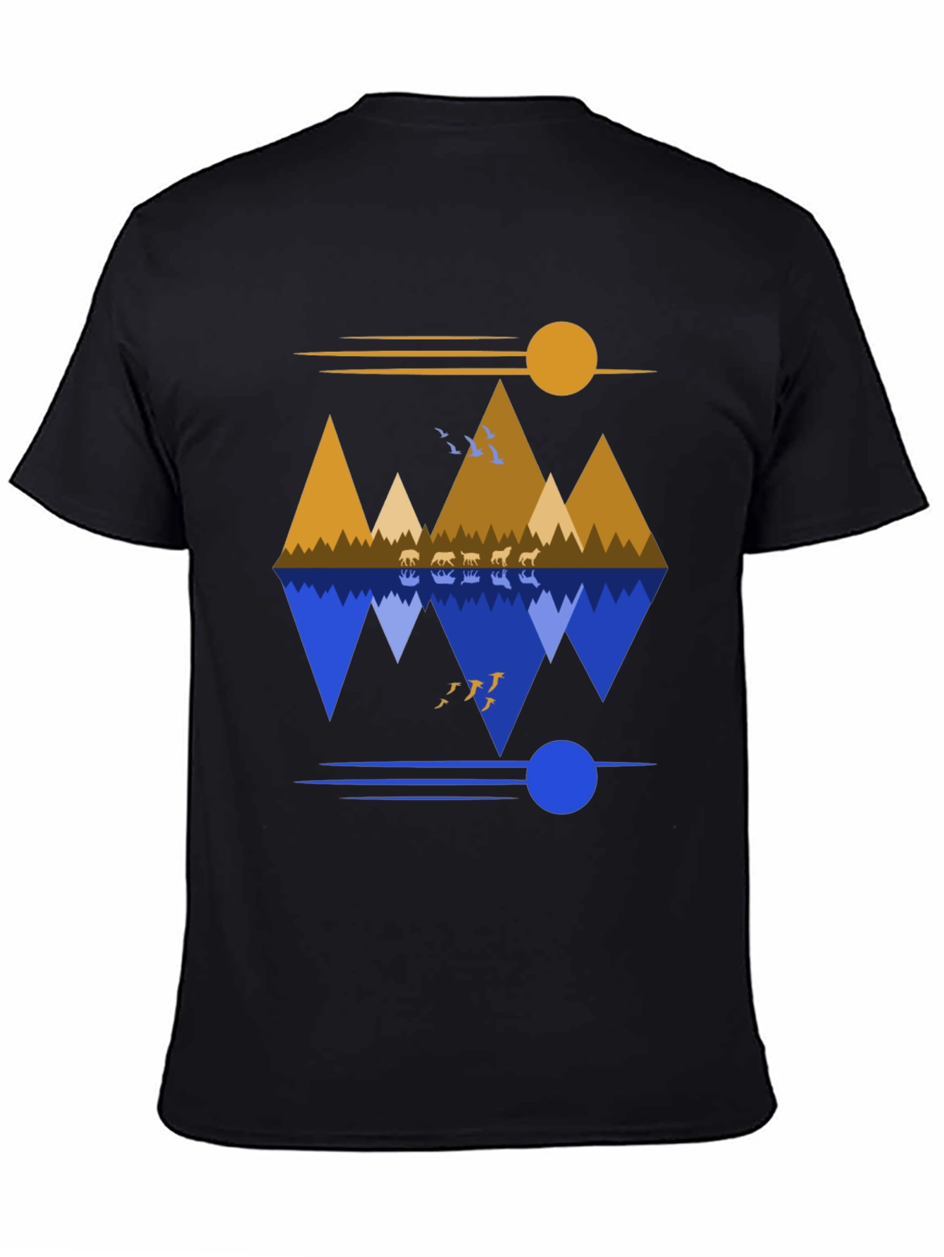 Mountain Reflection Graphic Tee - Nature Inspired Design