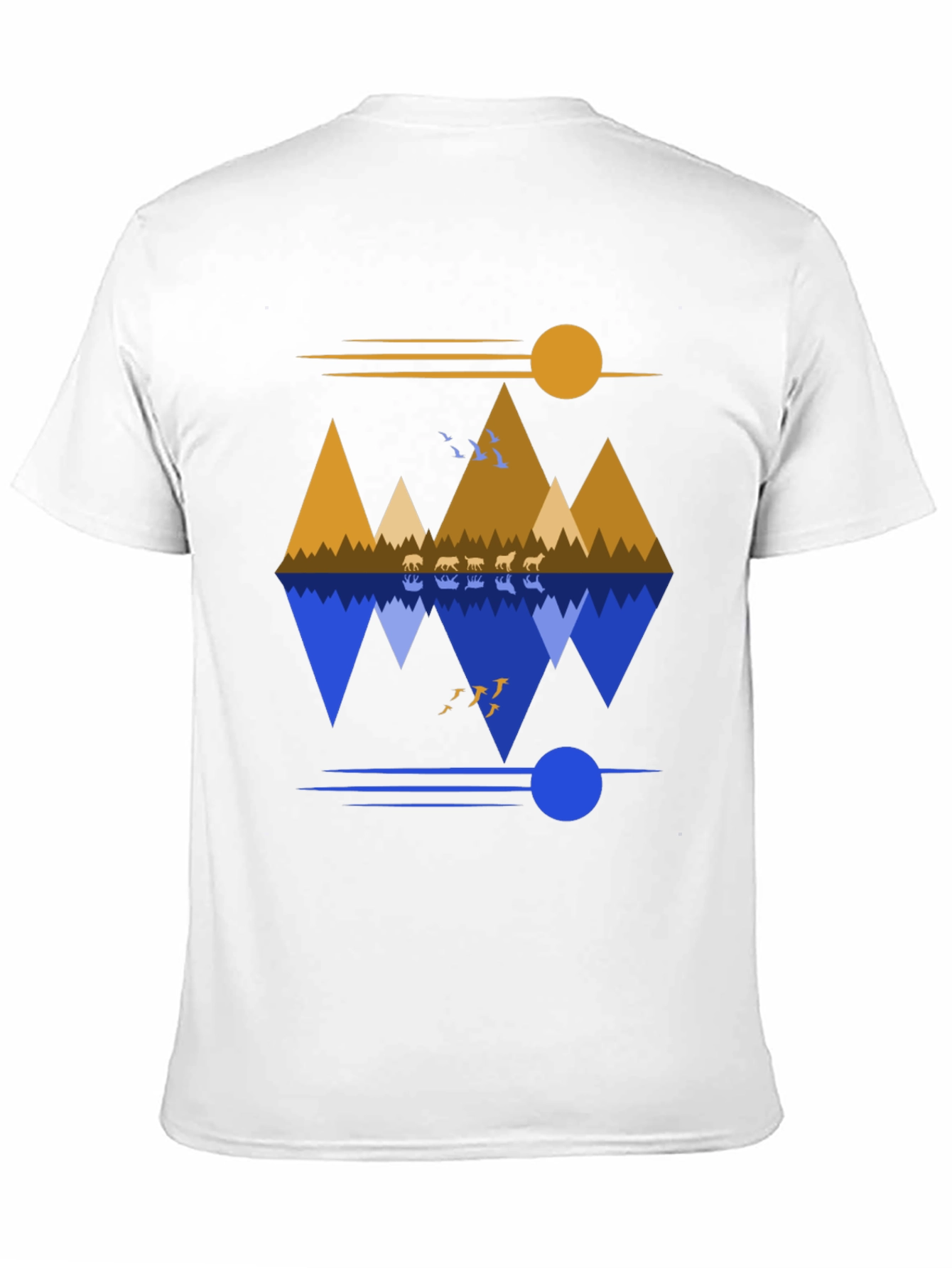 Mountain Reflection Graphic Tee - Nature Inspired Design