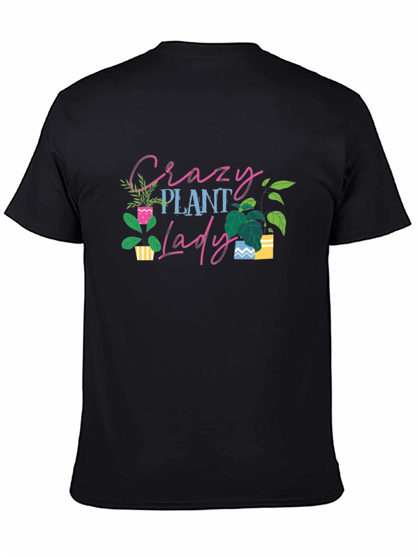 Crazy Plant Lady T-Shirt - Black Cotton Tee
