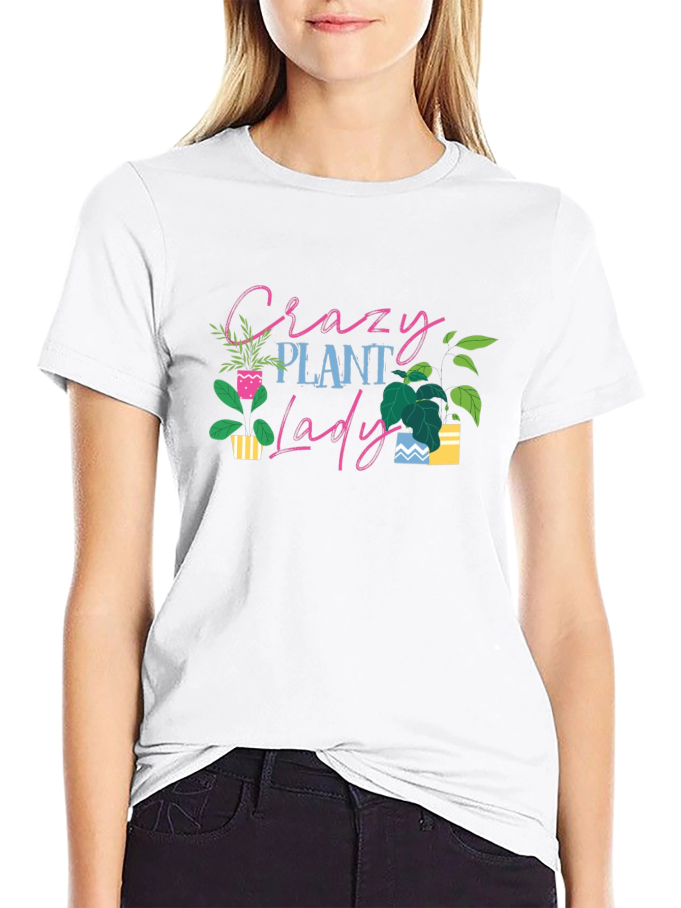 Crazy Plant Lady T-Shirt - Black Cotton Tee
