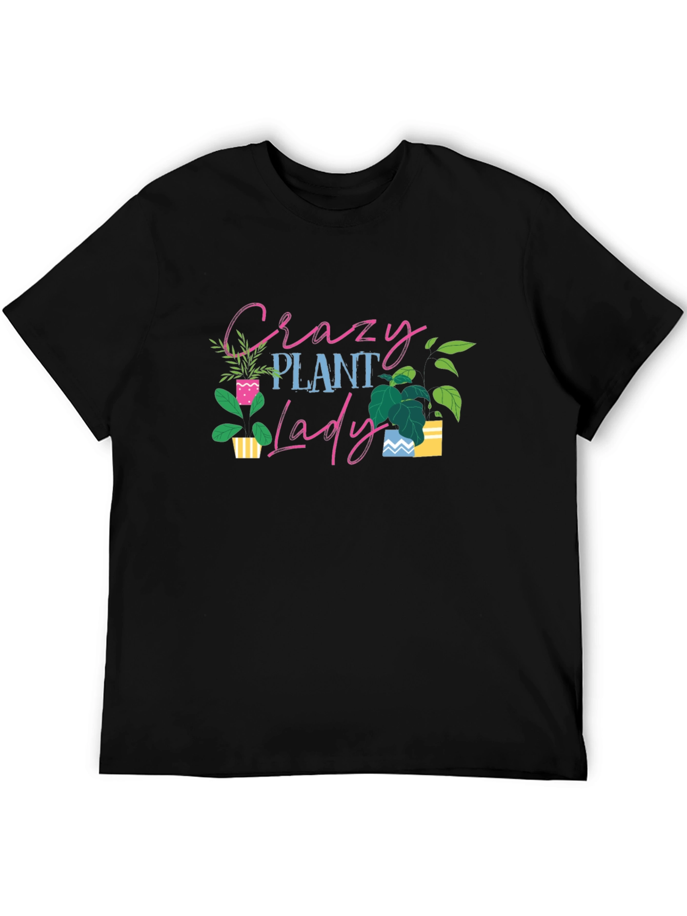 Crazy Plant Lady T-Shirt - Black Cotton Tee