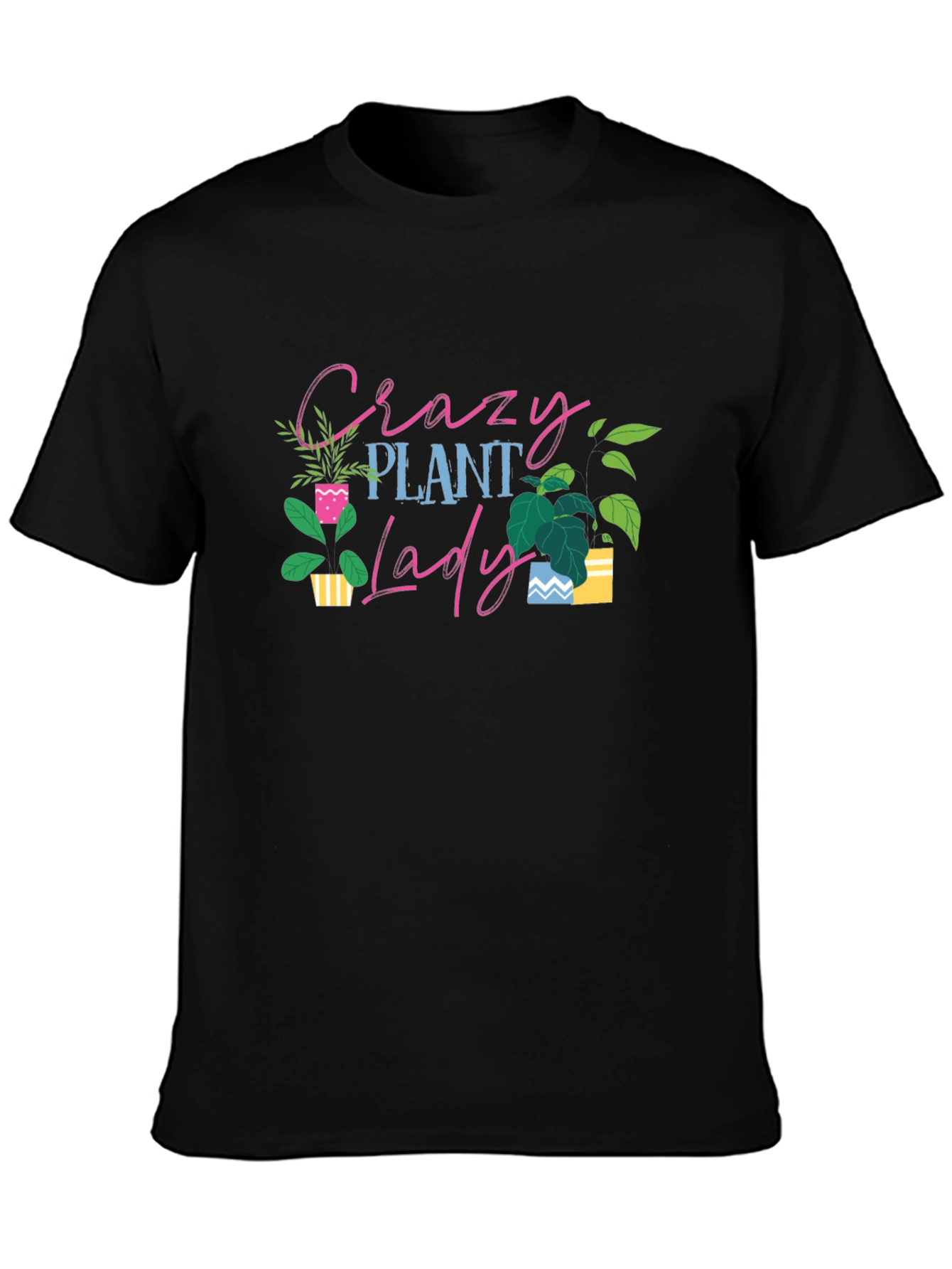 Crazy Plant Lady T-Shirt - Black Cotton Tee