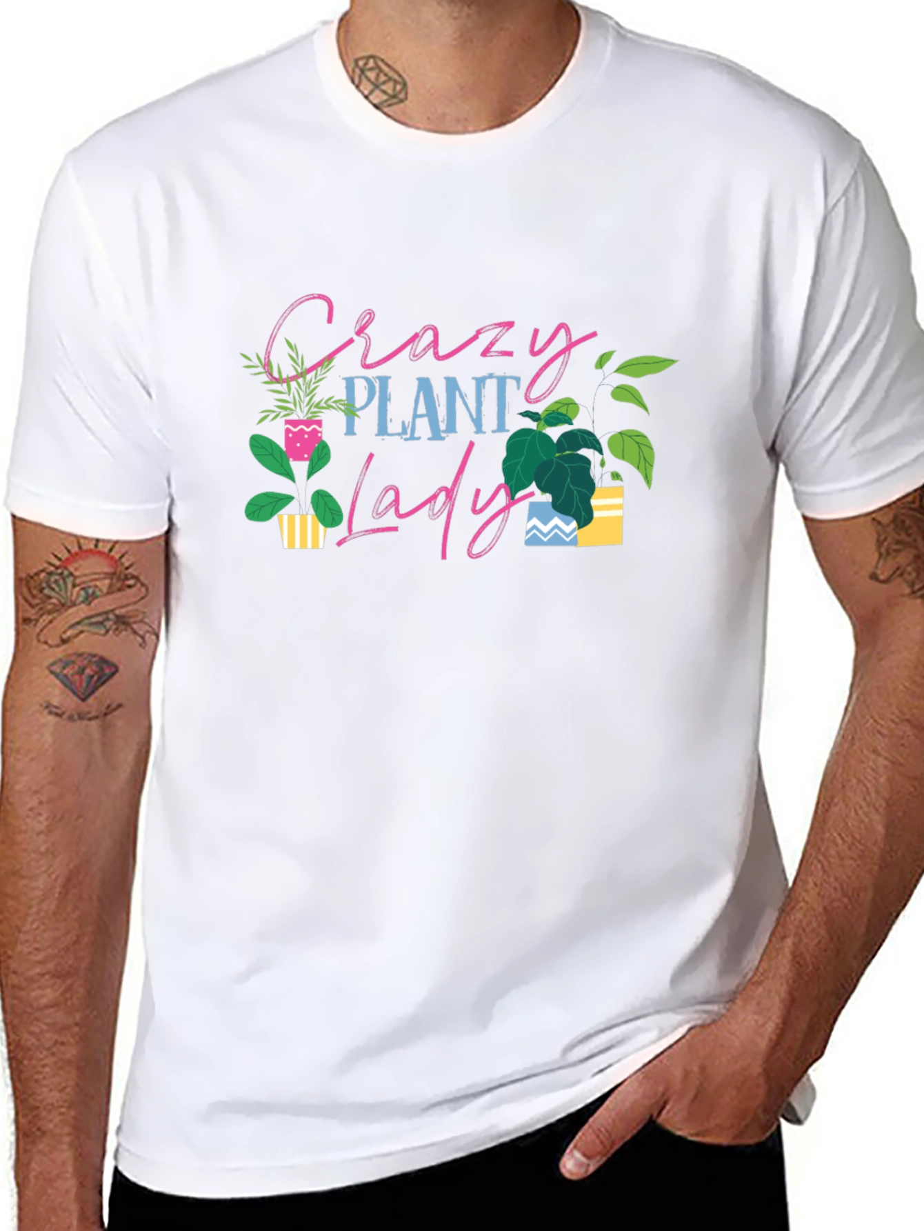 Crazy Plant Lady T-Shirt - Black Cotton Tee