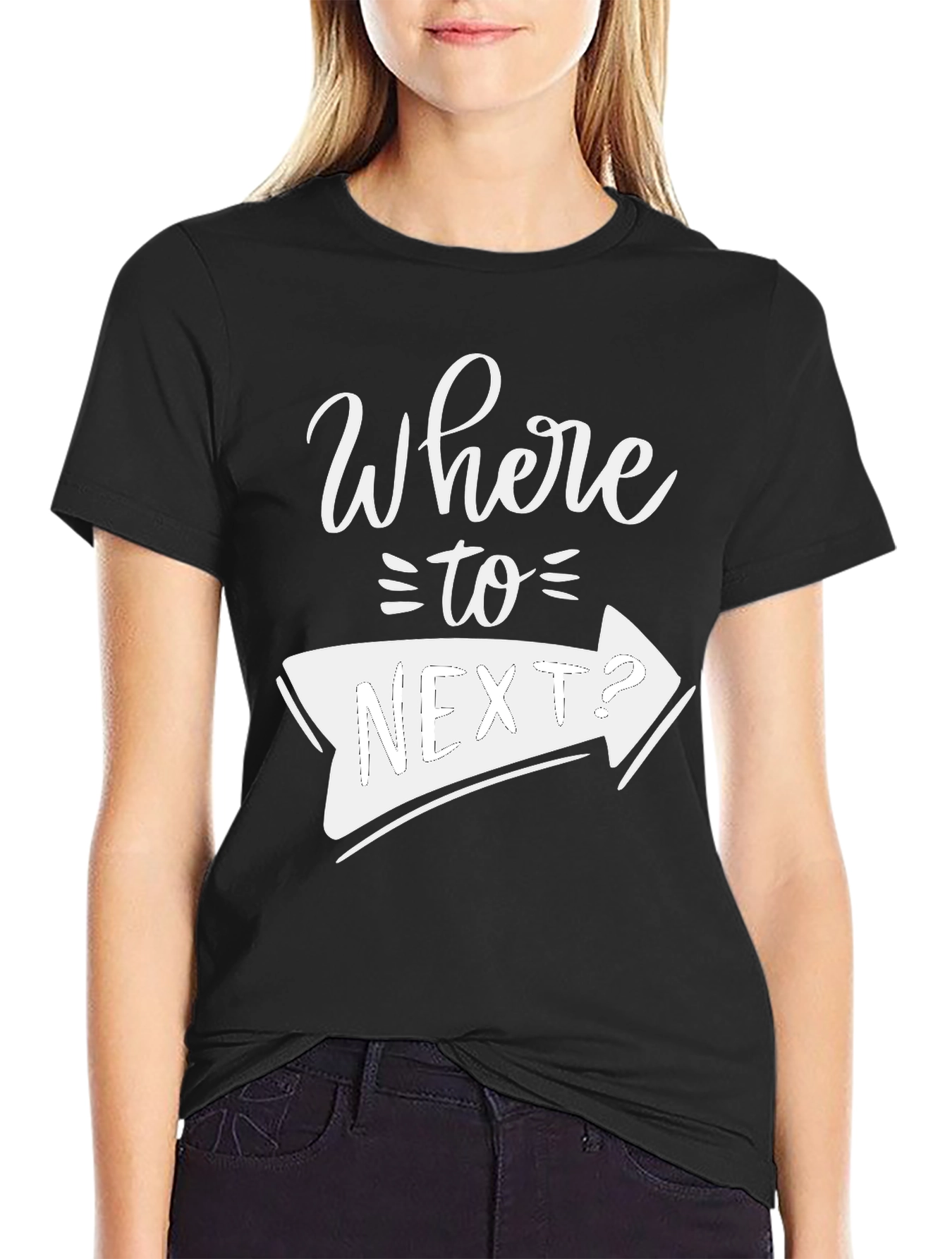 Where to Next? Graphic Tee - Black
