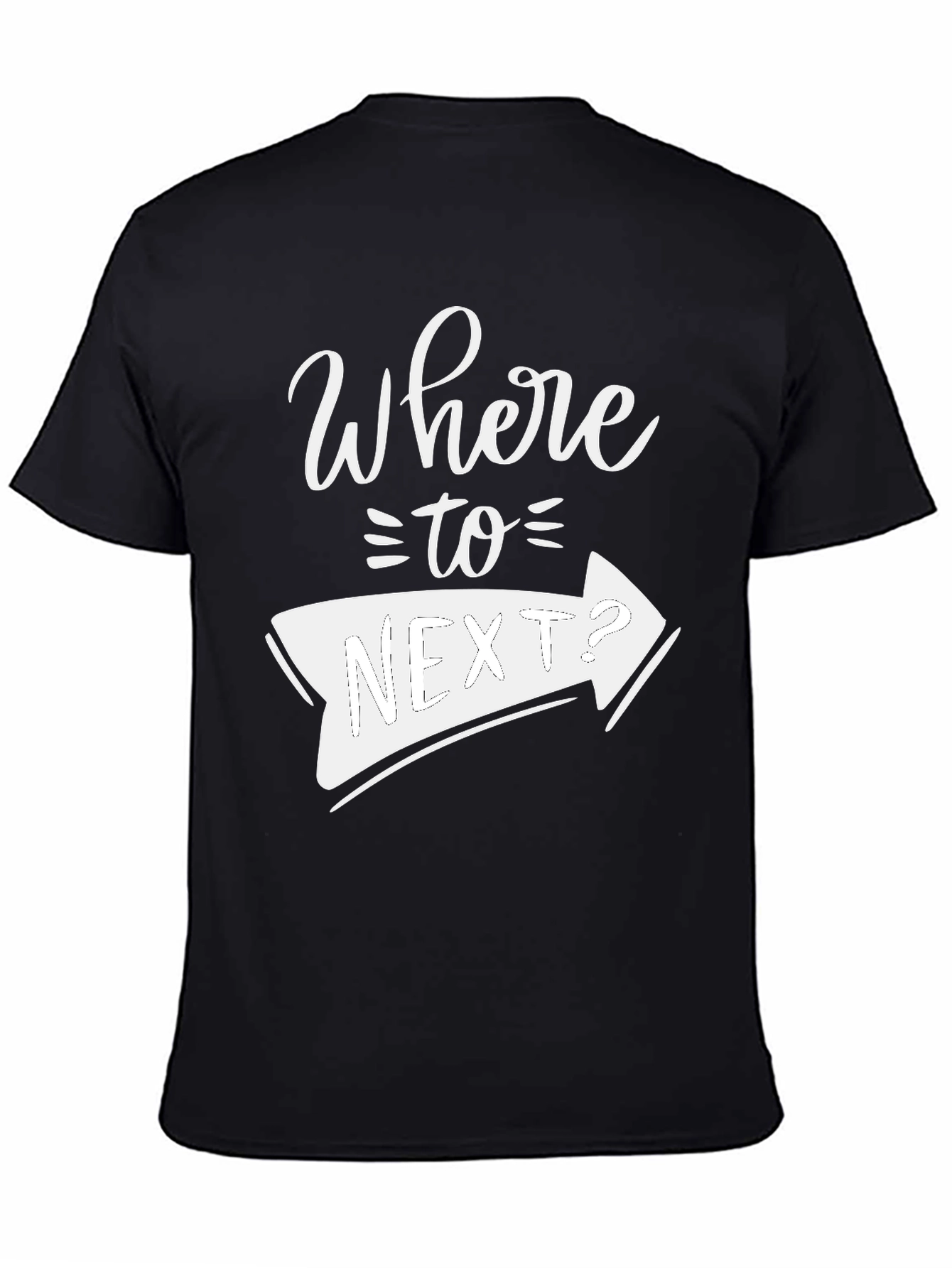 Where to Next? Graphic Tee - Black