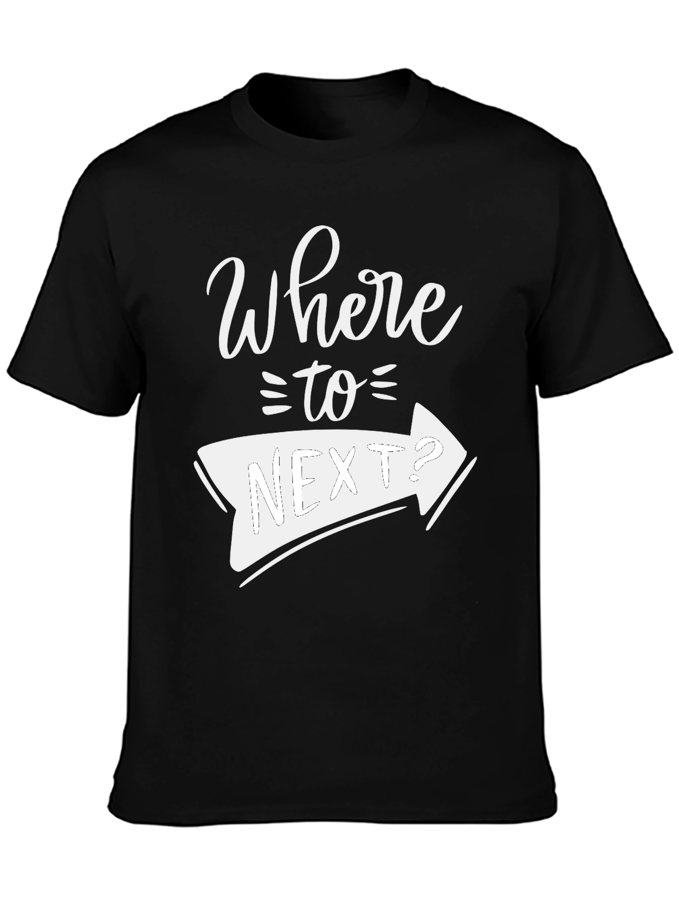 Where to Next? Graphic Tee - Black