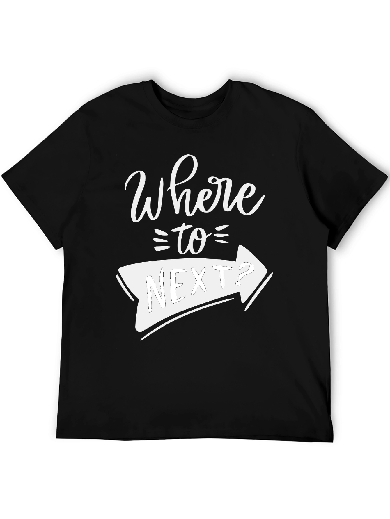 Where to Next? Graphic Tee - Black