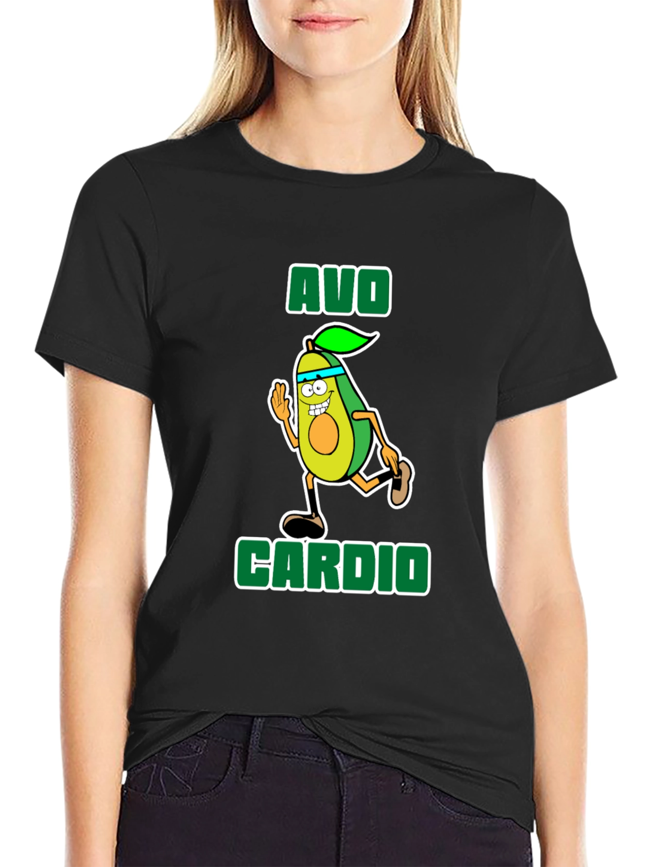 Avo Cardio T-Shirt - Running Avocado Graphic Tee