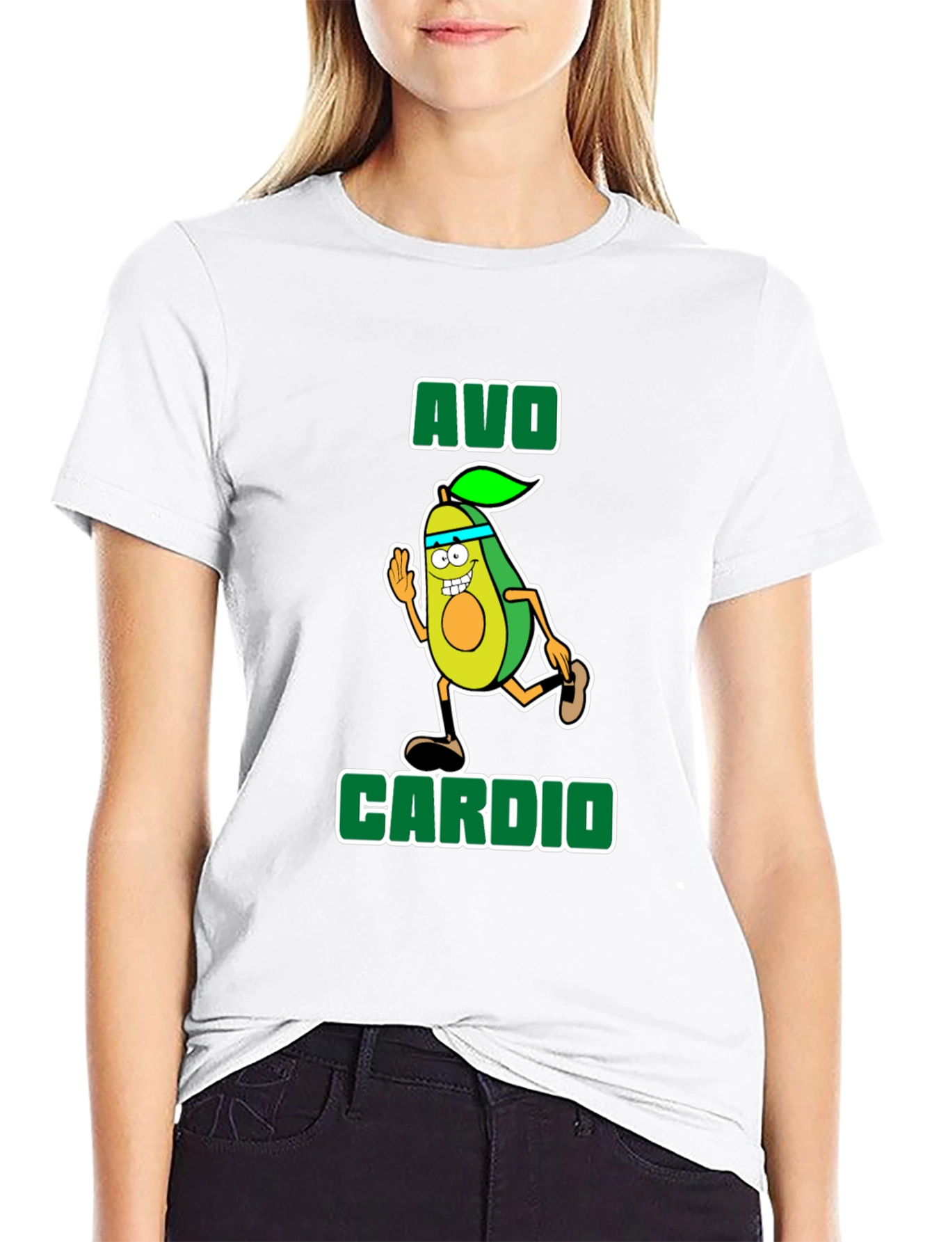 Avo Cardio T-Shirt - Running Avocado Graphic Tee