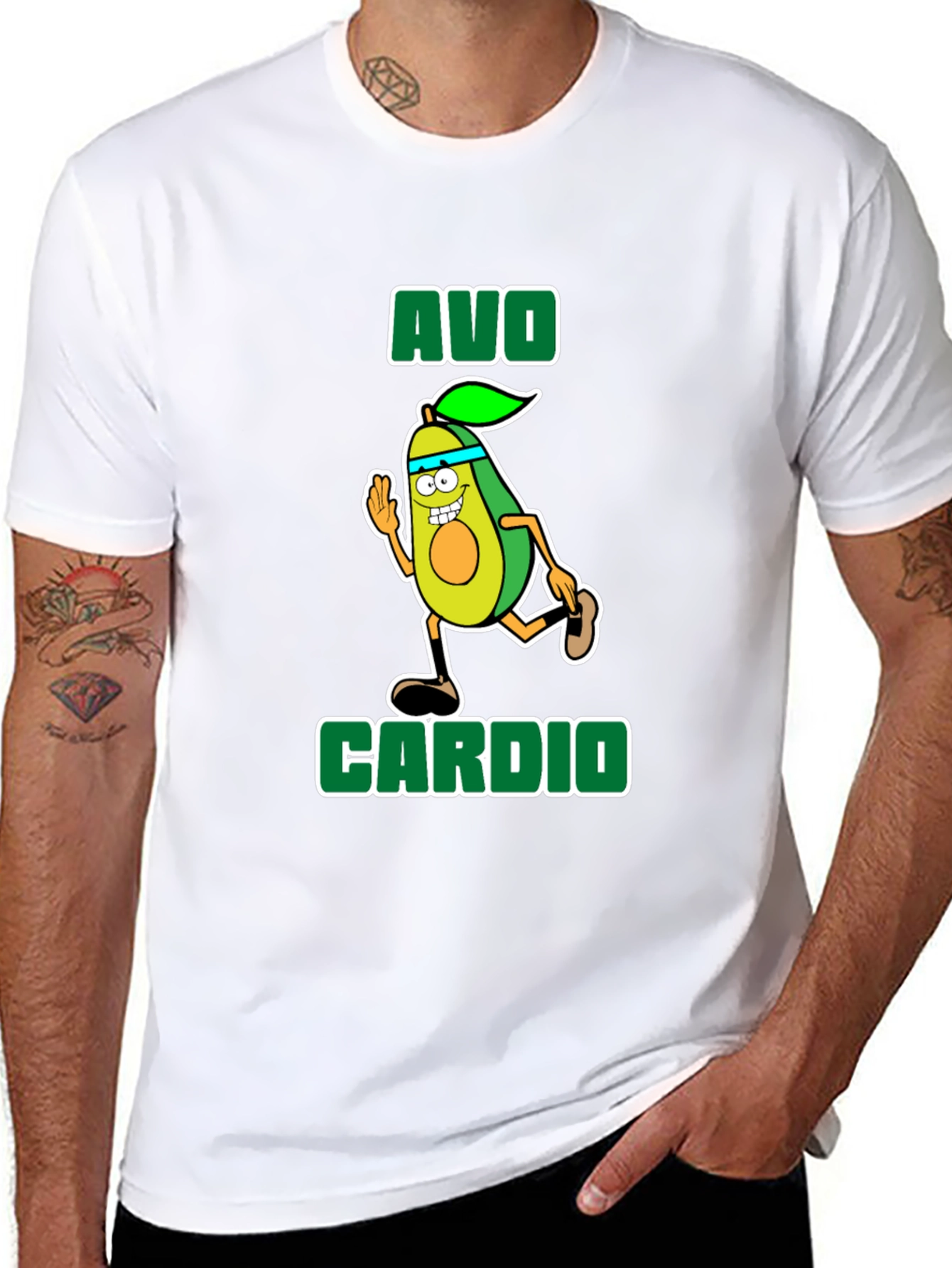 Avo Cardio T-Shirt - Running Avocado Graphic Tee