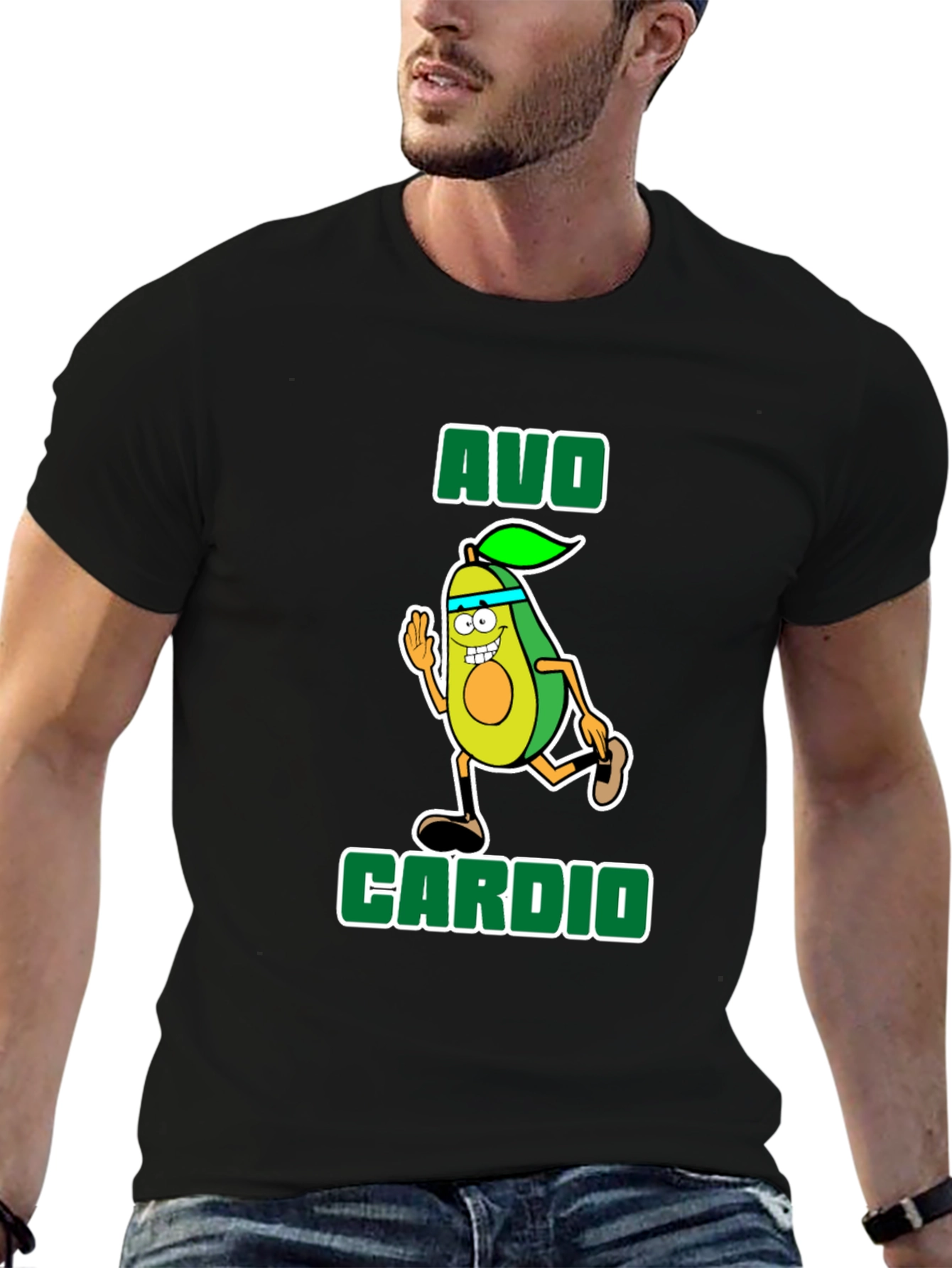 Avo Cardio T-Shirt - Running Avocado Graphic Tee