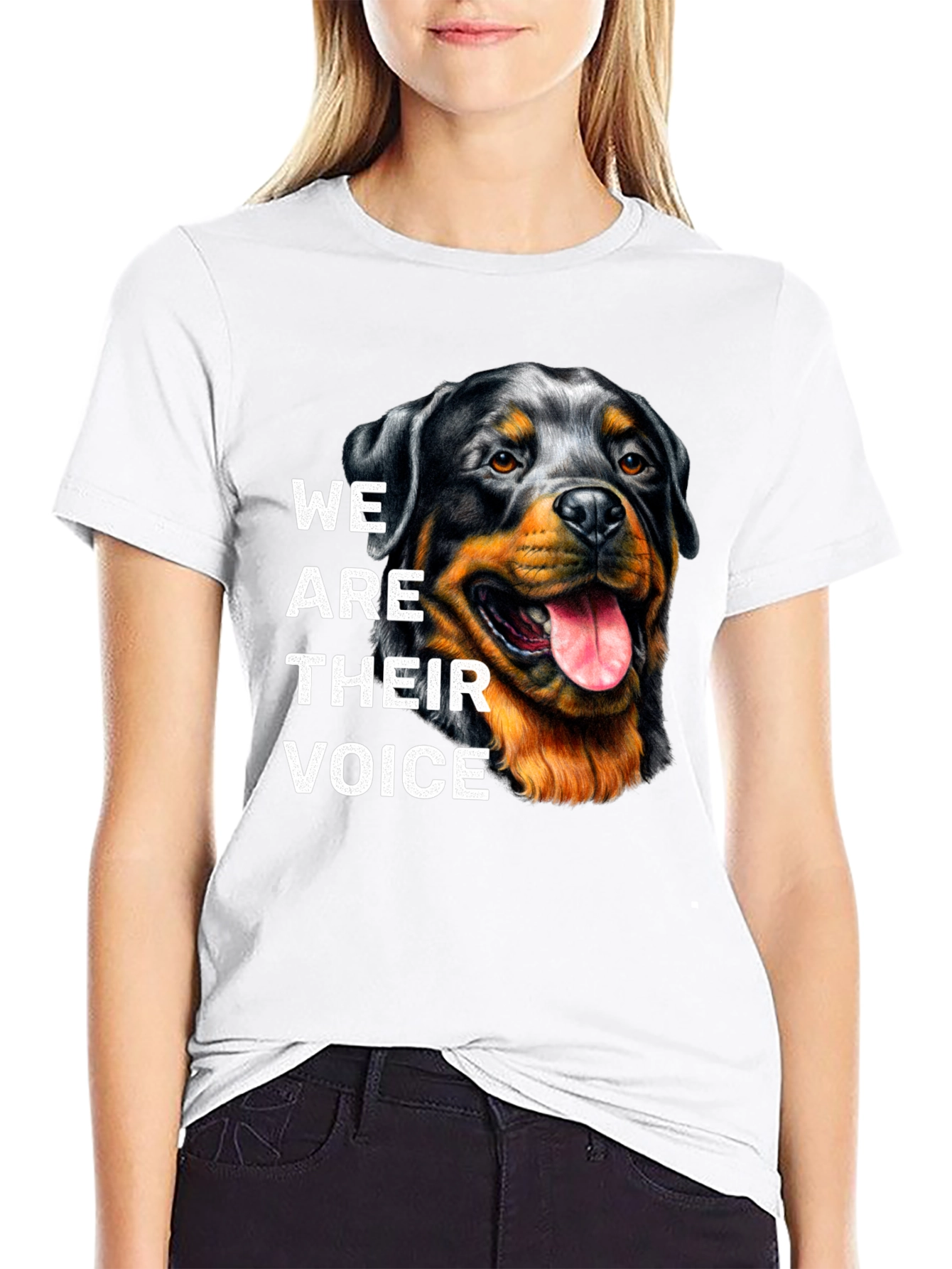 Rottweiler Dog Lover T-Shirt - We Are Their Voice