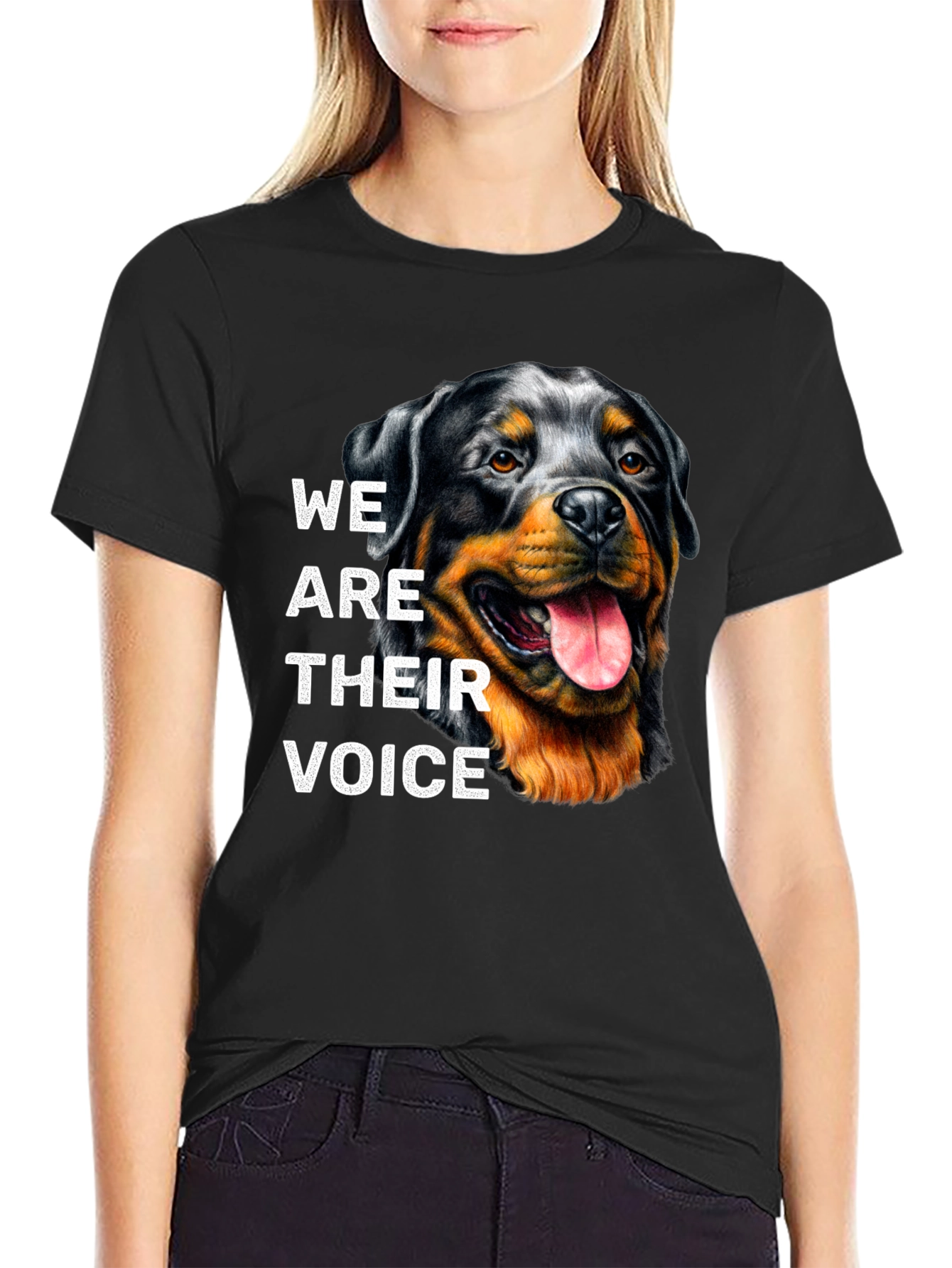 Rottweiler Dog Lover T-Shirt - We Are Their Voice