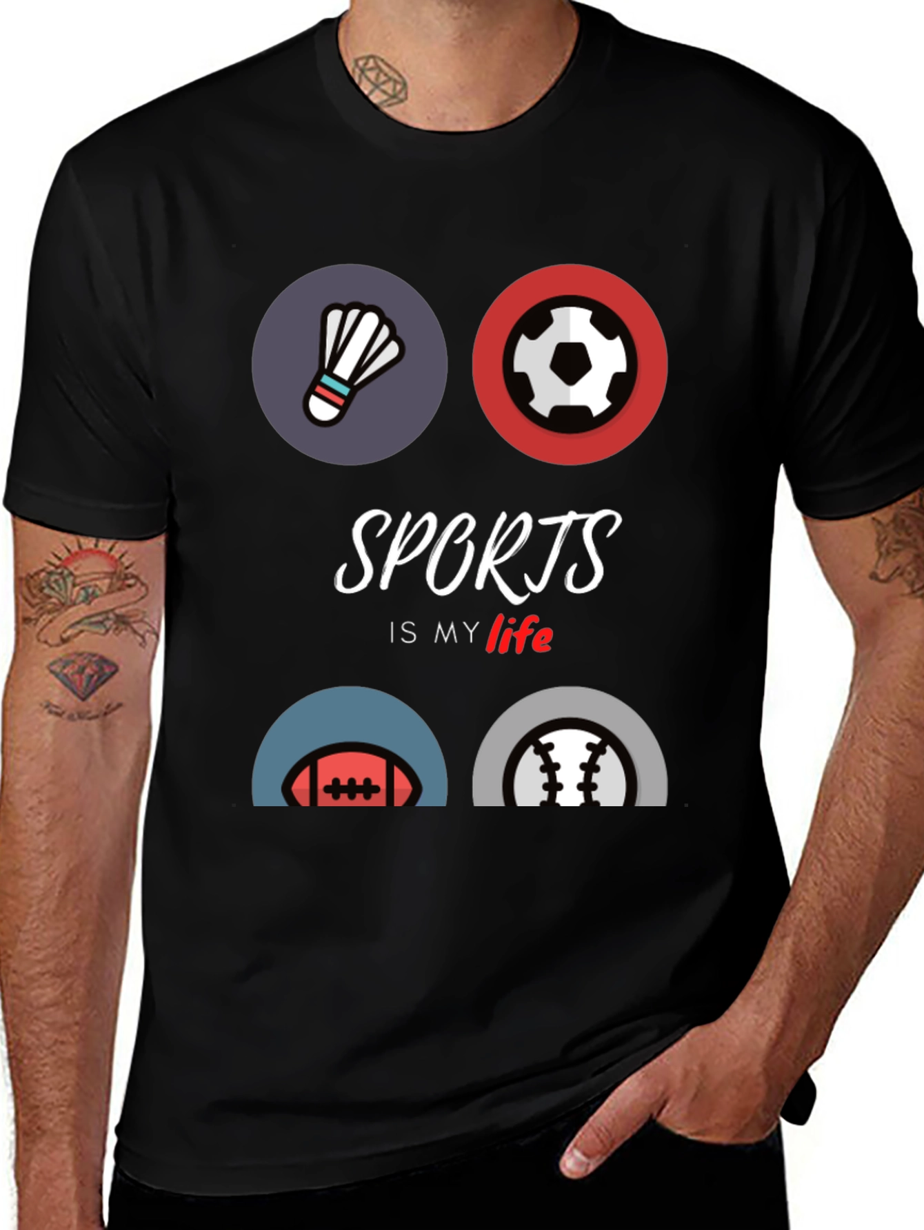 Sports is My Life Graphic T-Shirt