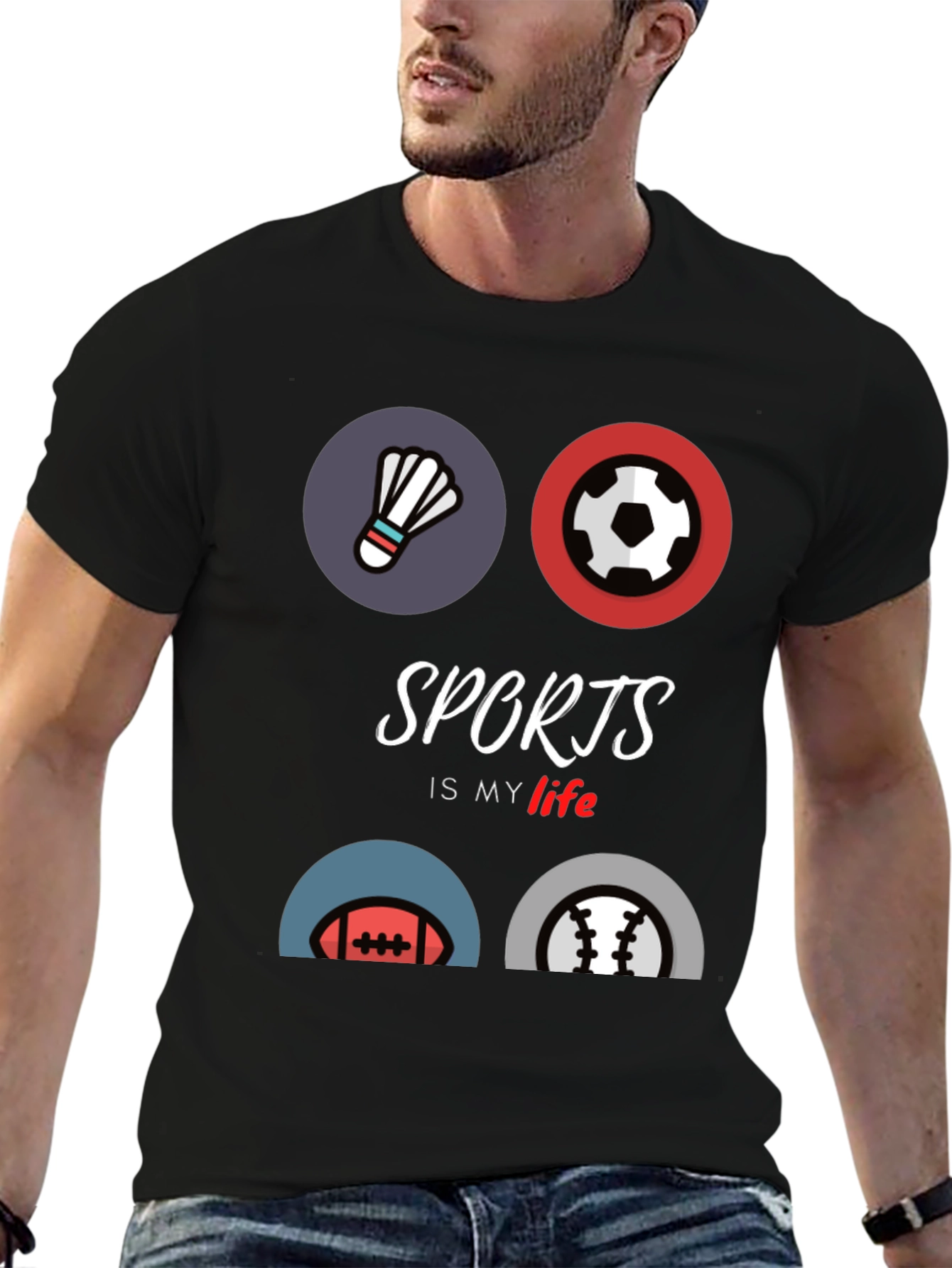 Sports is My Life Graphic T-Shirt
