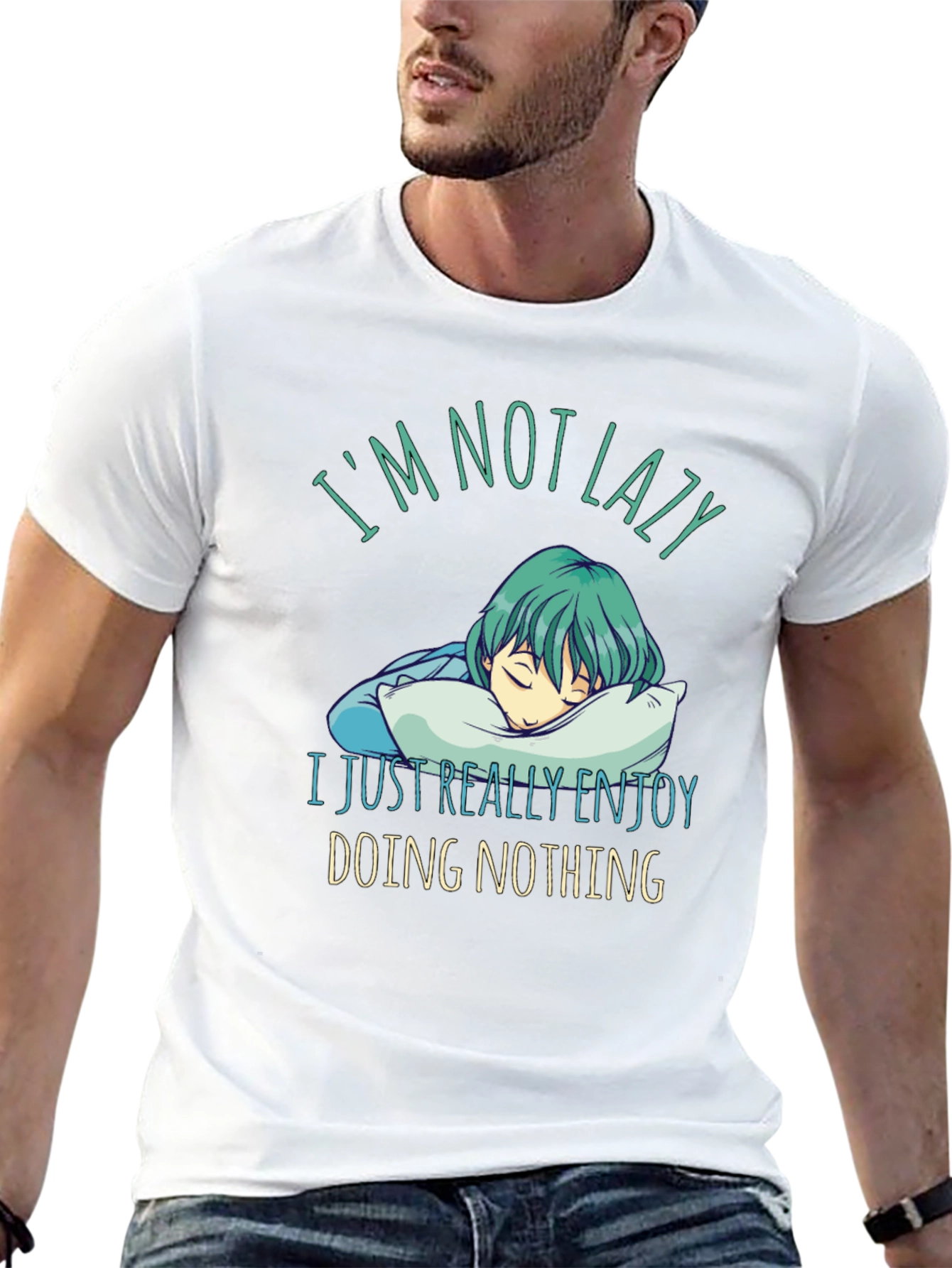 Lazy Enjoy Doing Nothing Graphic Tee