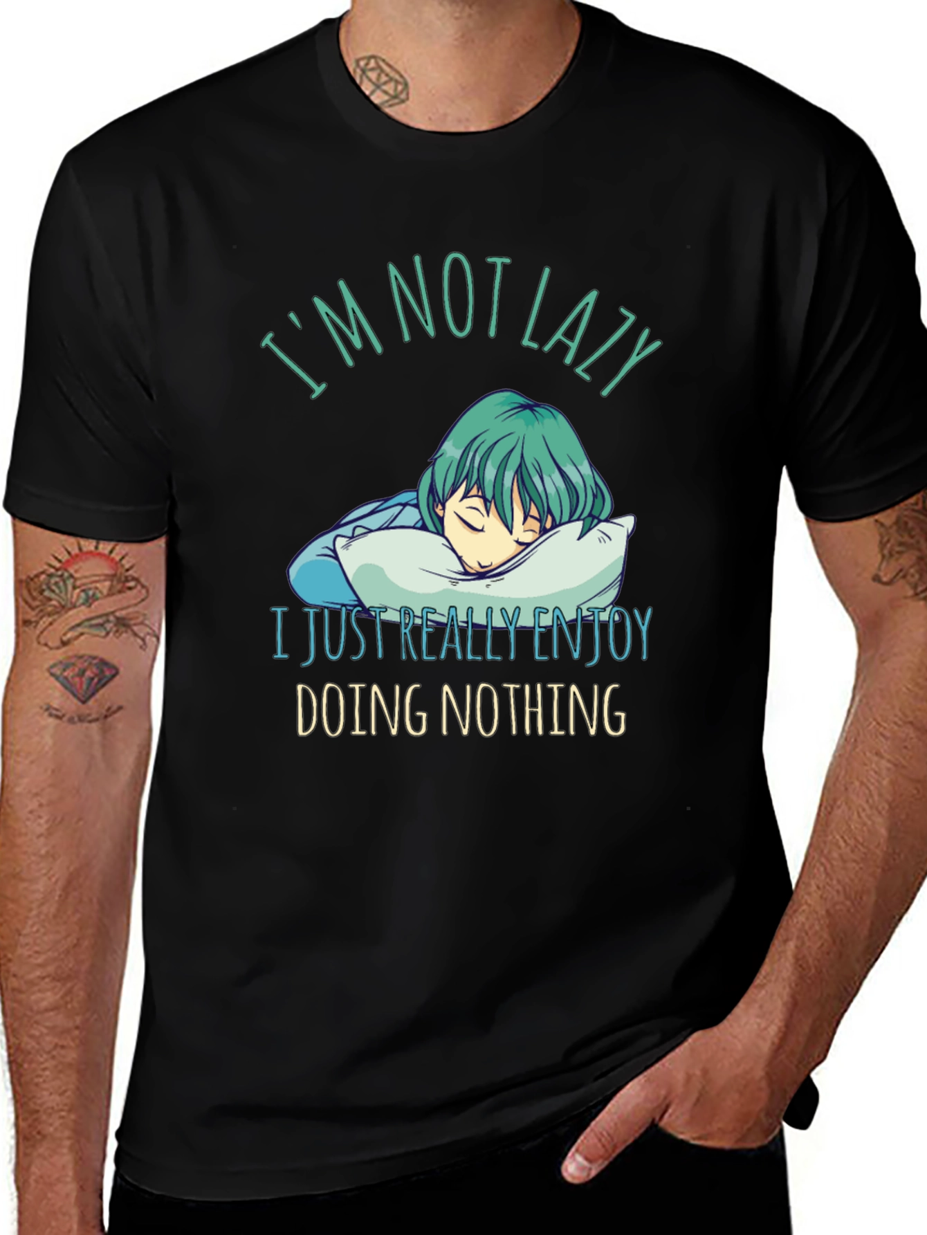 Lazy Enjoy Doing Nothing Graphic Tee