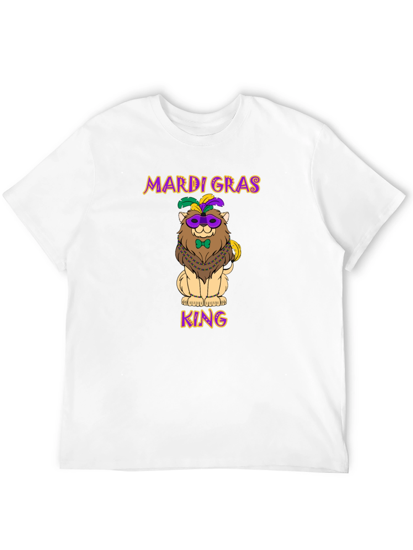 Mardi Gras Lion King Graphic T-Shirt