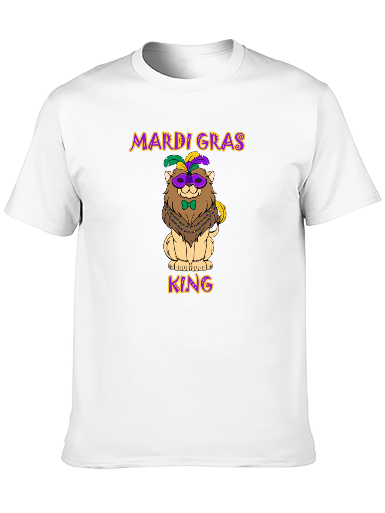 Mardi Gras Lion King Graphic T-Shirt