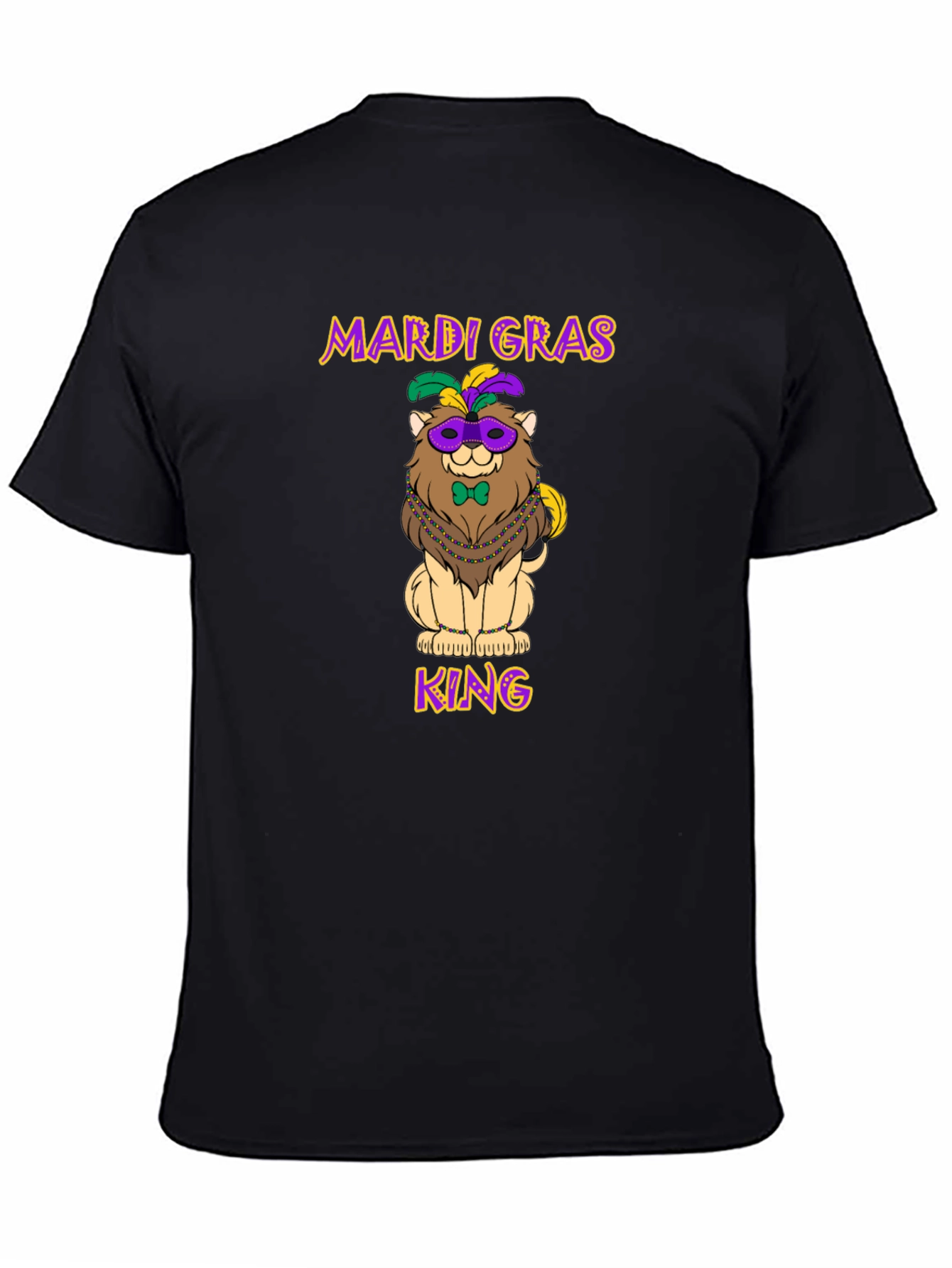 Mardi Gras Lion King Graphic T-Shirt