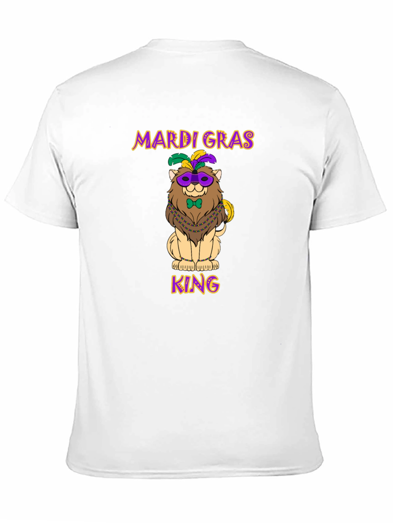 Mardi Gras Lion King Graphic T-Shirt