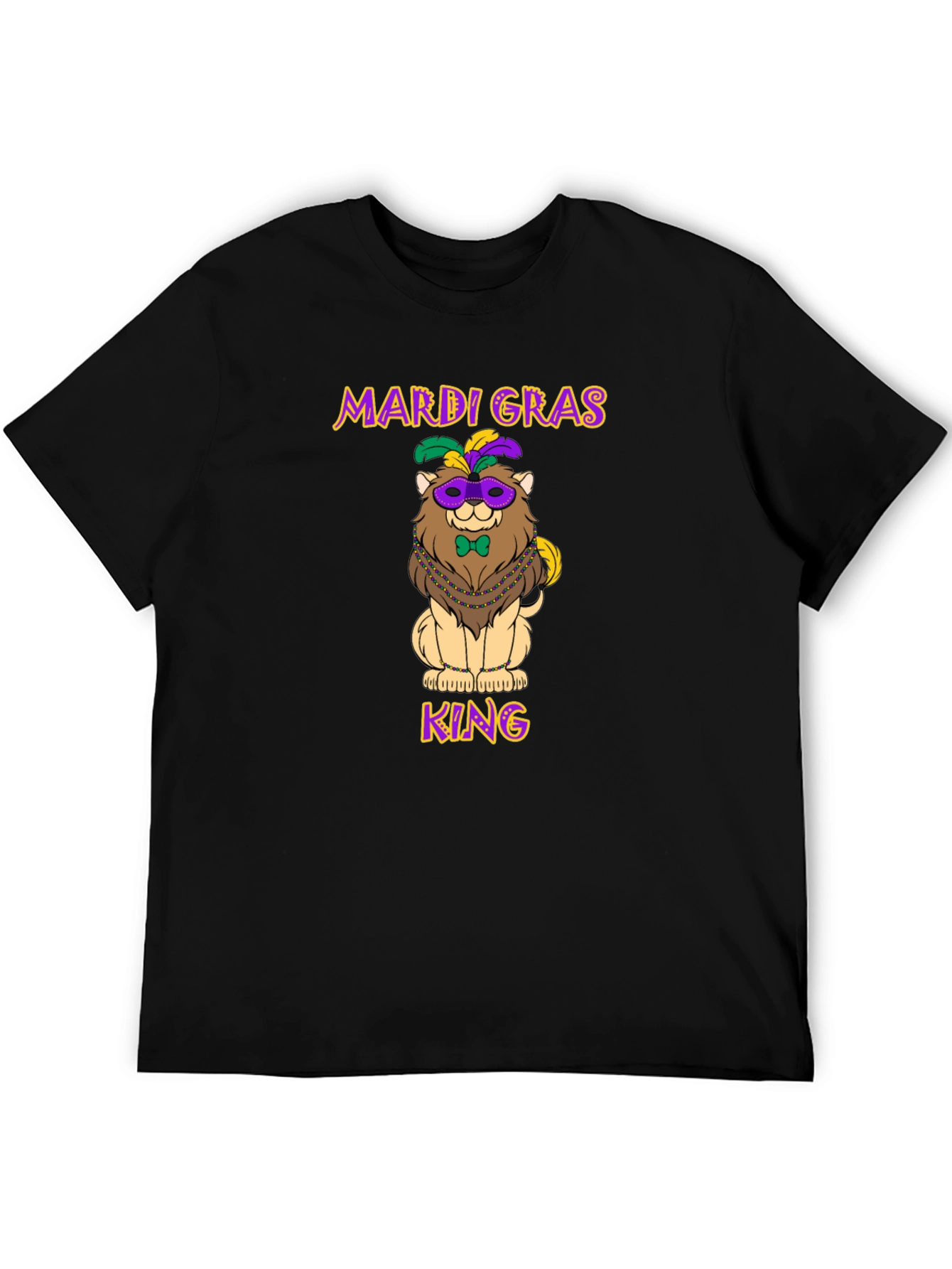 Mardi Gras Lion King Graphic T-Shirt