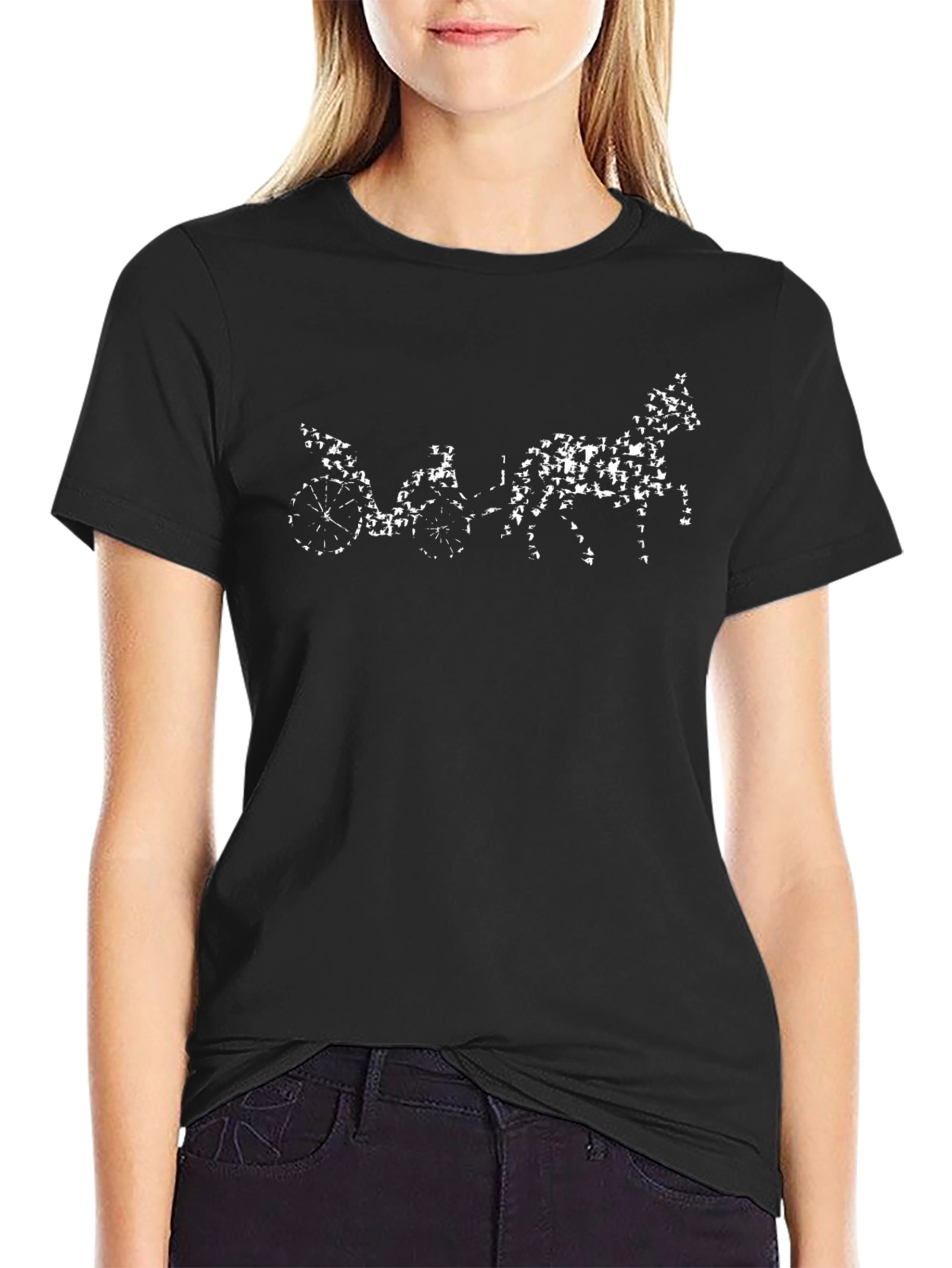 Horse & Carriage Graphic Tee - Black