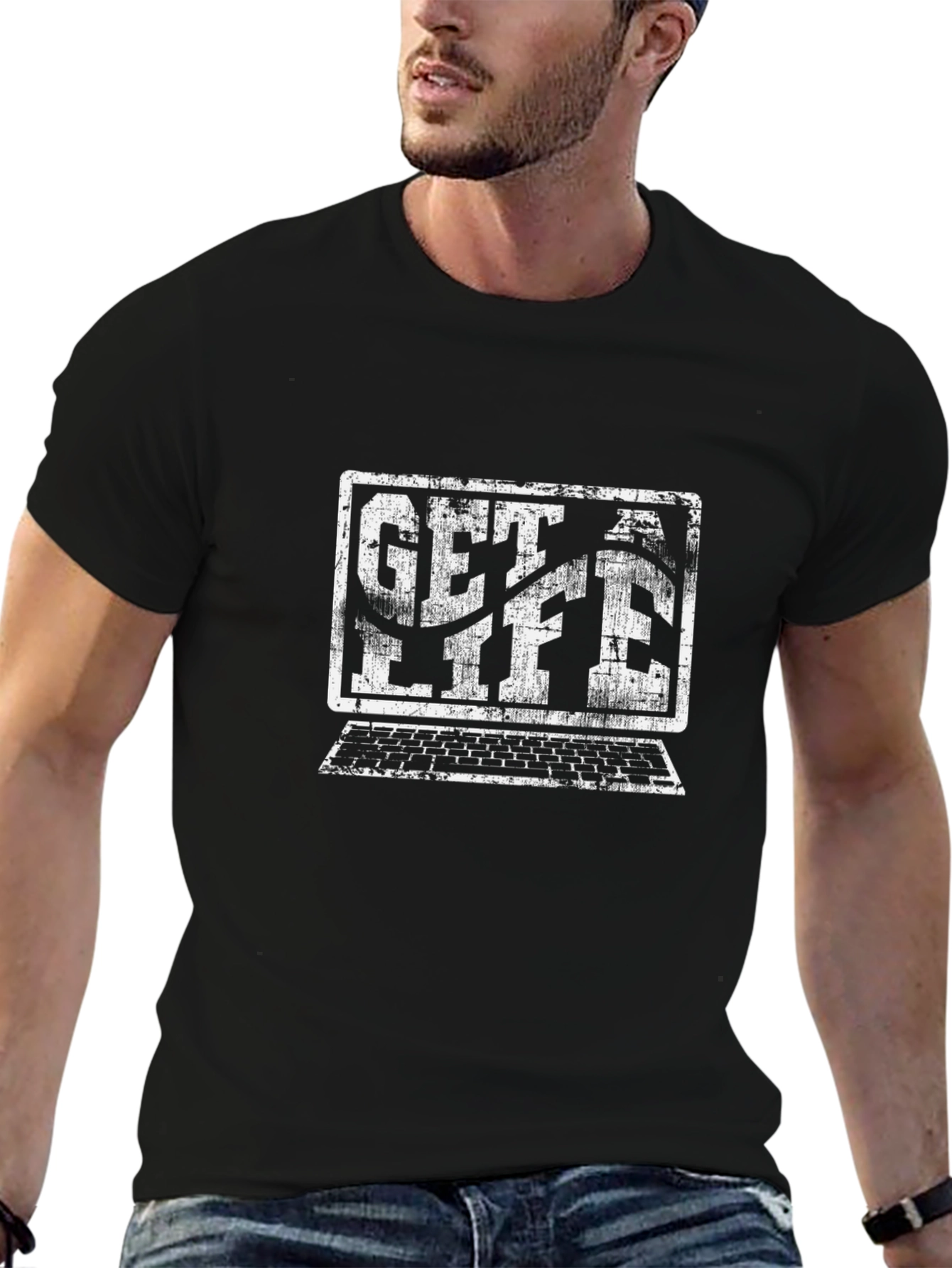 Get A Life T-Shirt - Computer Graphic Tee