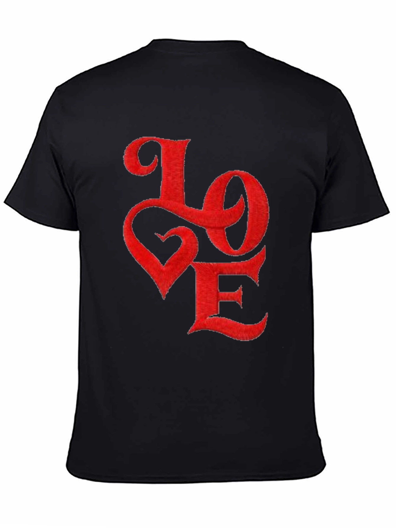 Love Embroidered Graphic Tee - Soft Cotton Blend