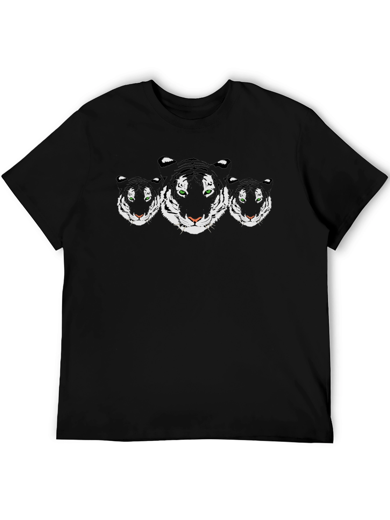 Tiger Graphic Tee - Black Cotton Blend