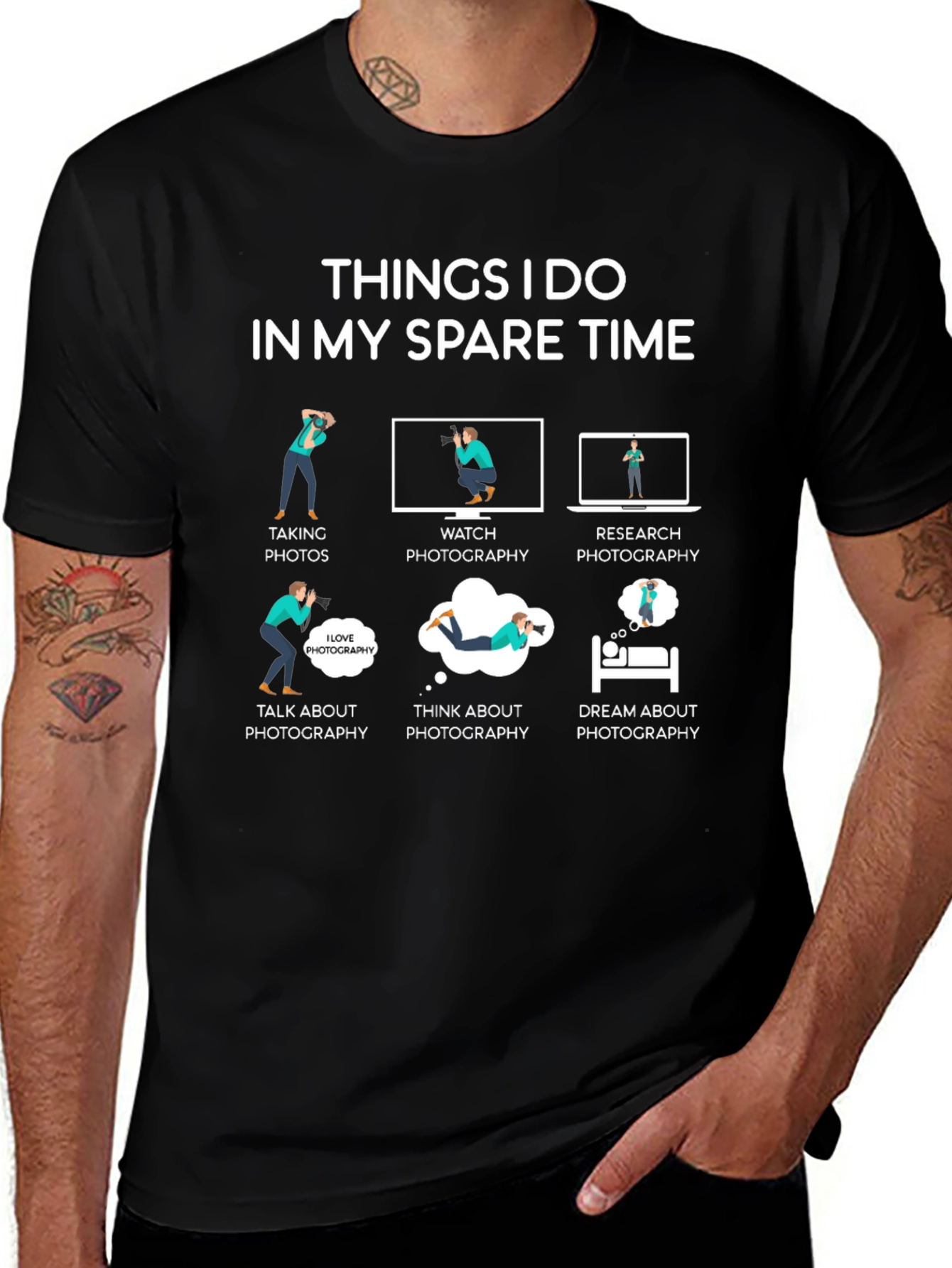 Photographers Spare Time T-Shirt - Photography Hobby Tee