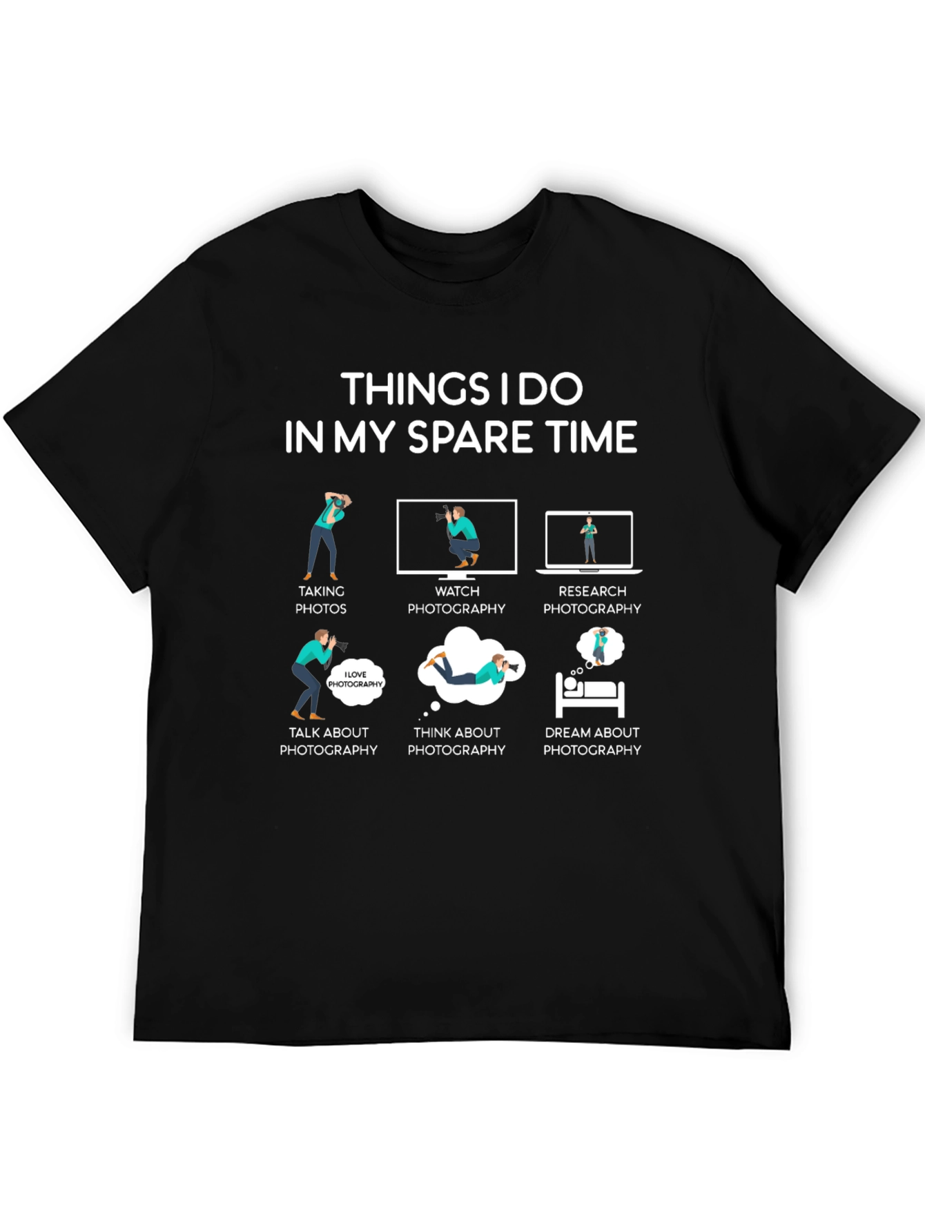 Photographers Spare Time T-Shirt - Photography Hobby Tee