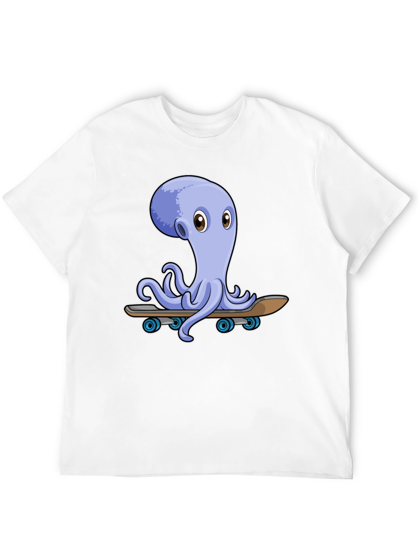 Octopus Skateboard Graphic Tee - Unique Design