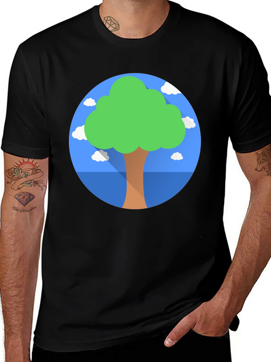 Nature Lover Tee: Tree Graphic Black T-Shirt