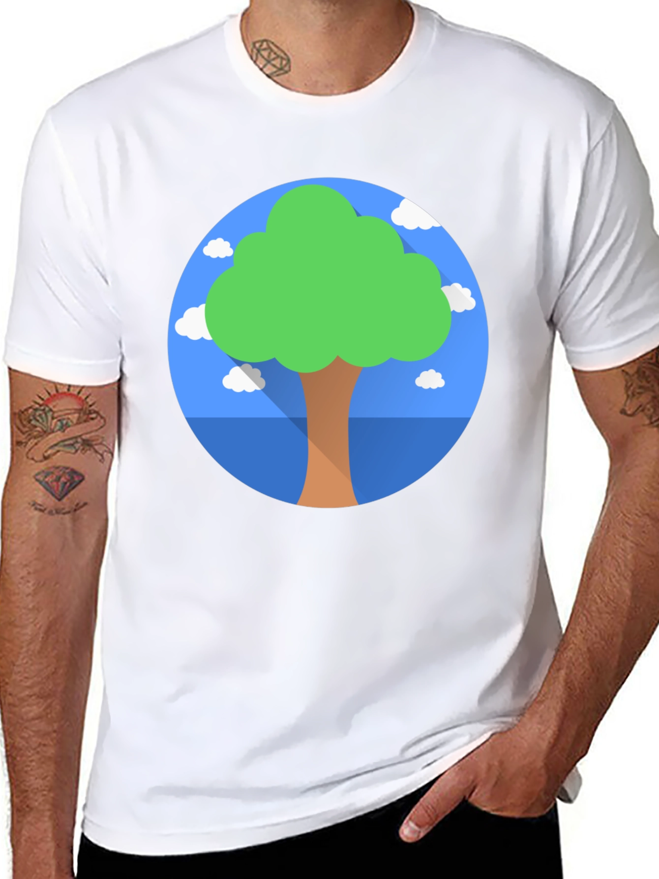 Nature Lover Tee: Tree Graphic Black T-Shirt