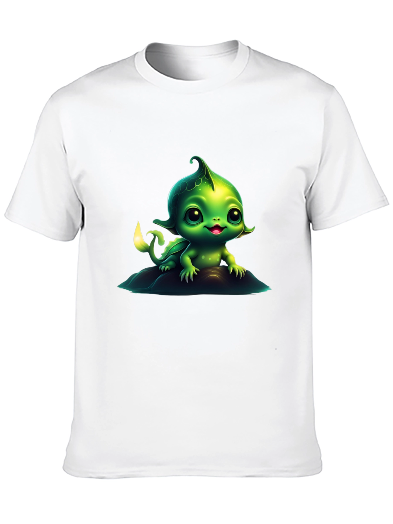 Cute Green Creature Graphic Tee