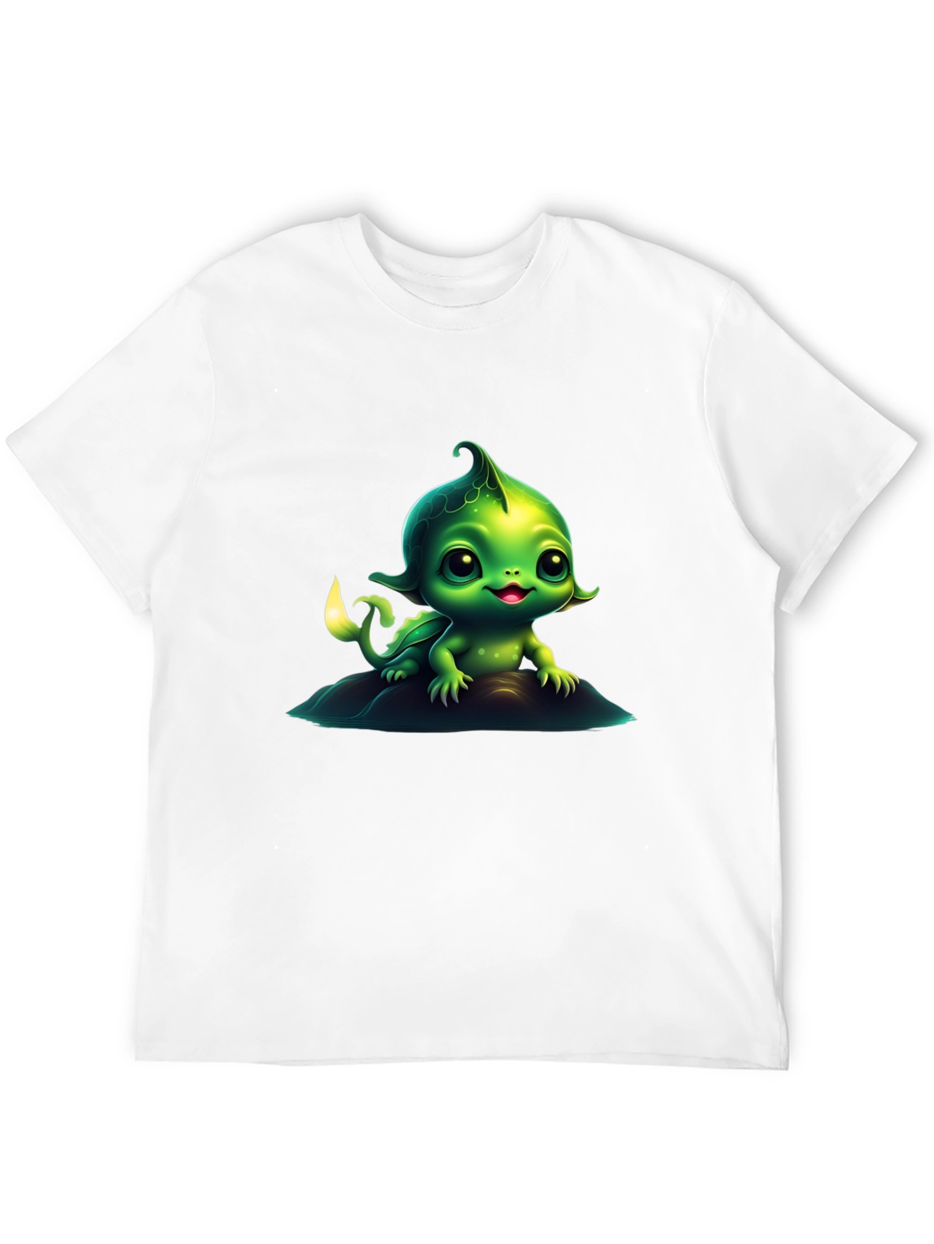 Cute Green Creature Graphic Tee