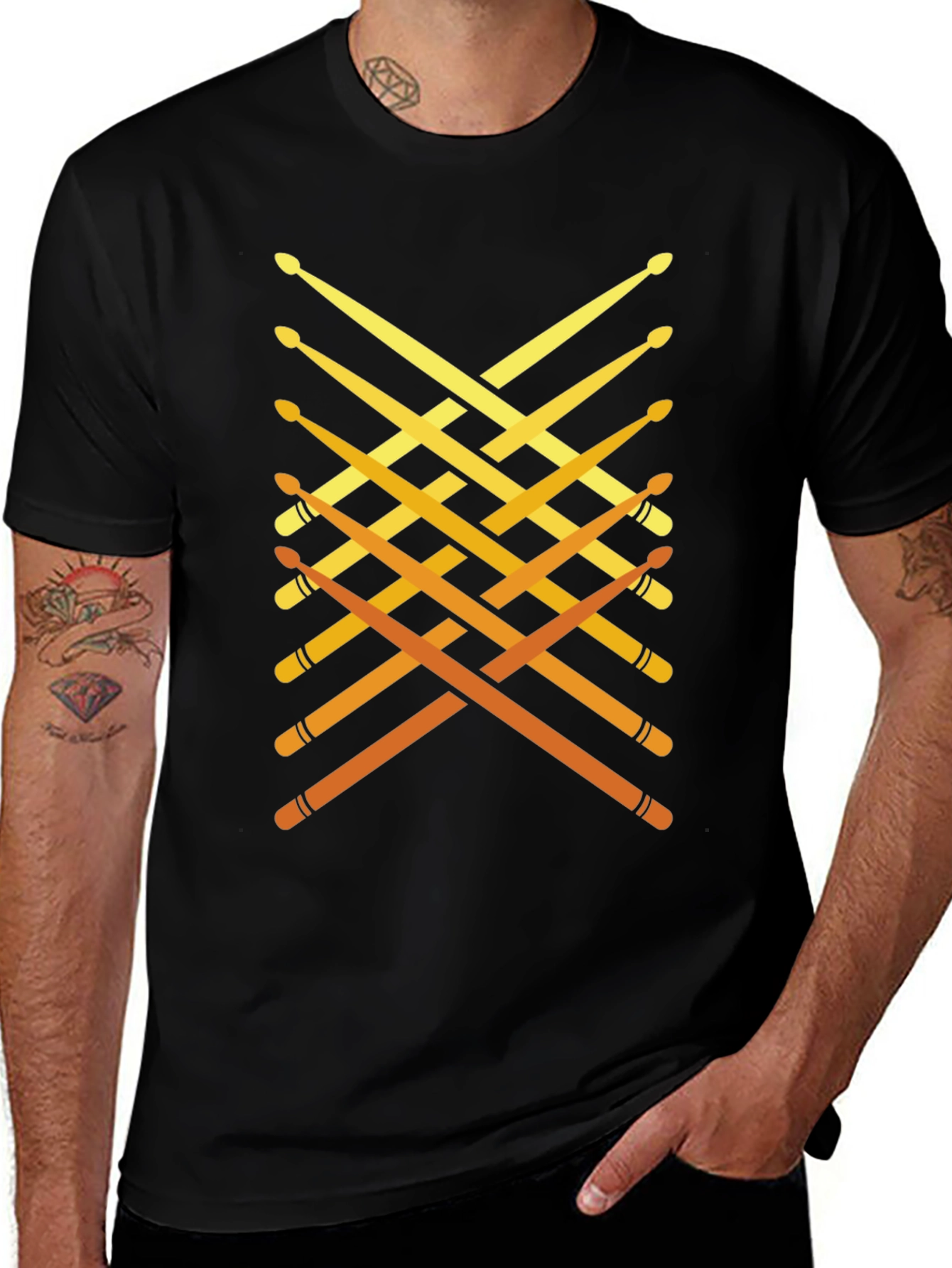 Drumsticks Graphic Tee - Musician Style