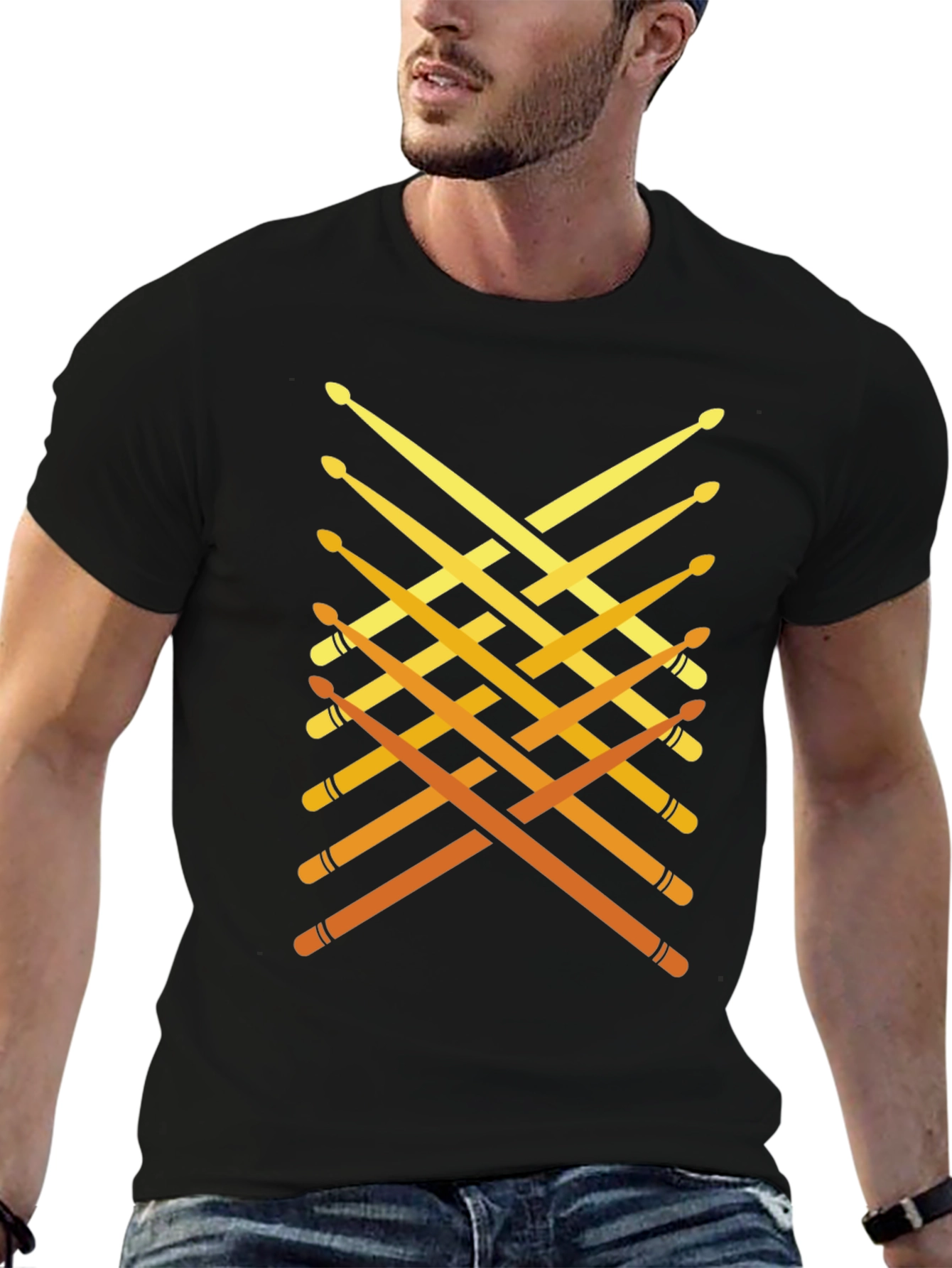 Drumsticks Graphic Tee - Musician Style