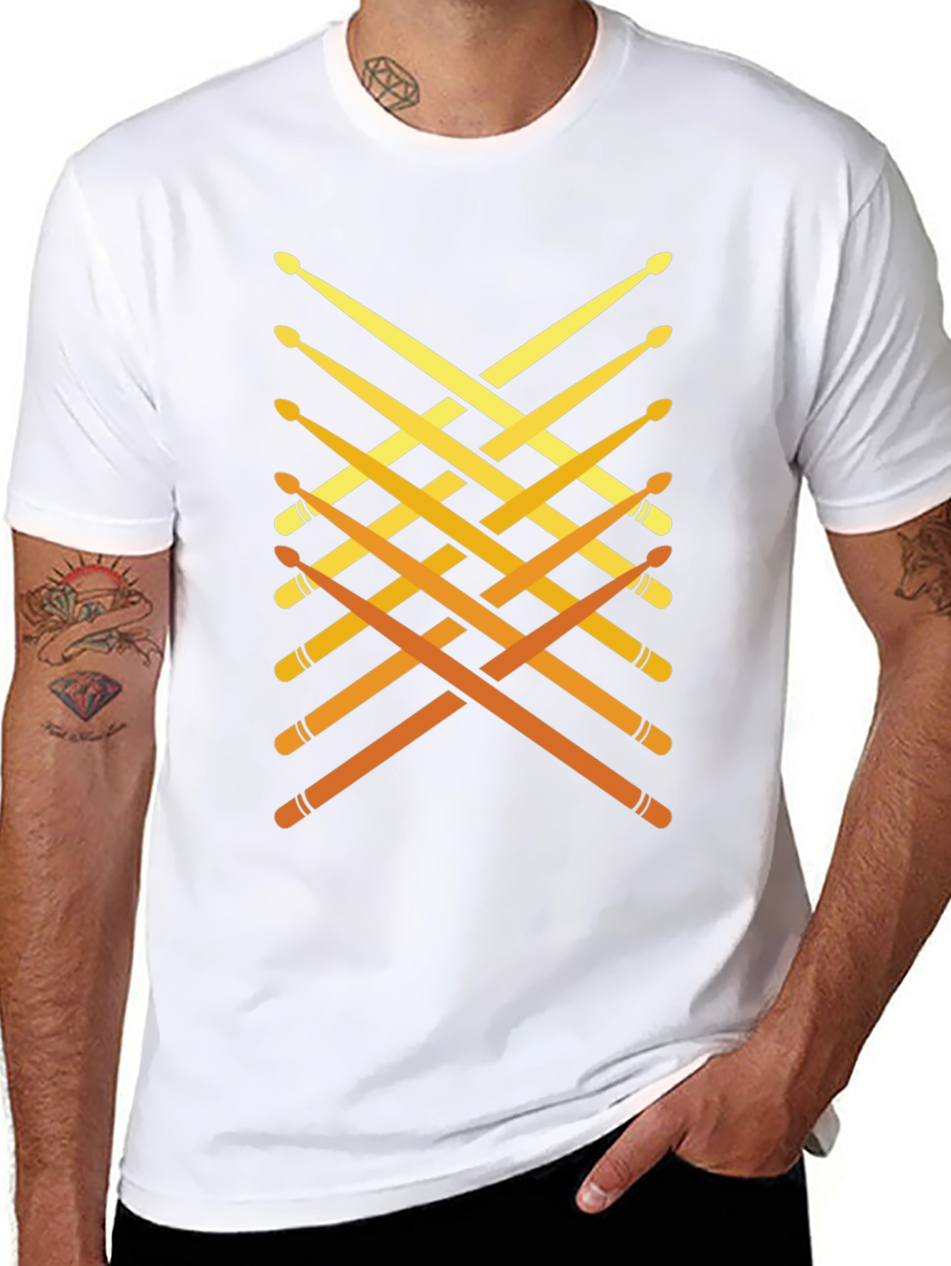 Drumsticks Graphic Tee - Musician Style
