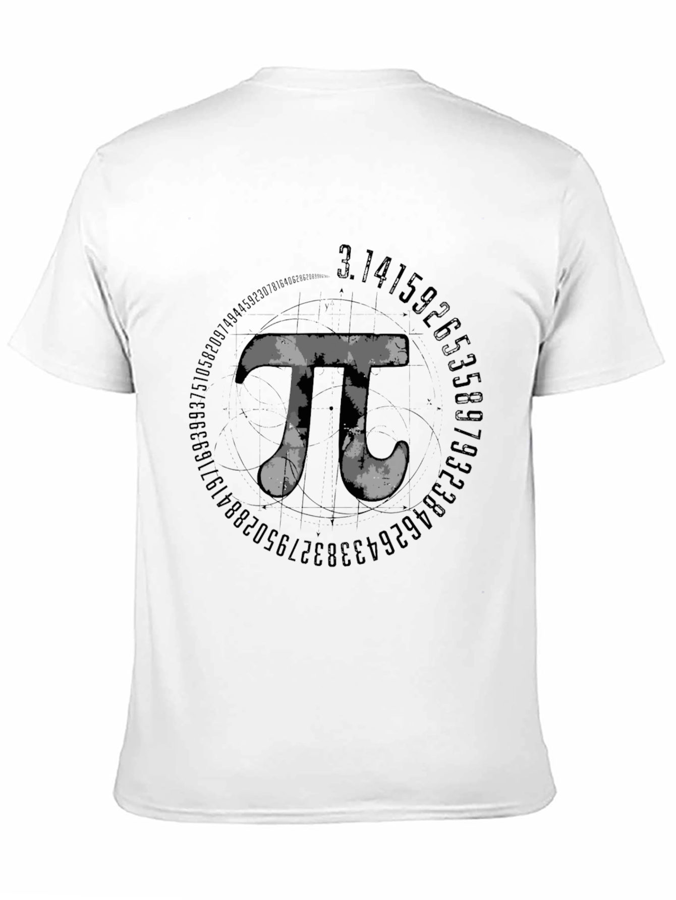 Math Pi Symbol Graphic Tee - Black