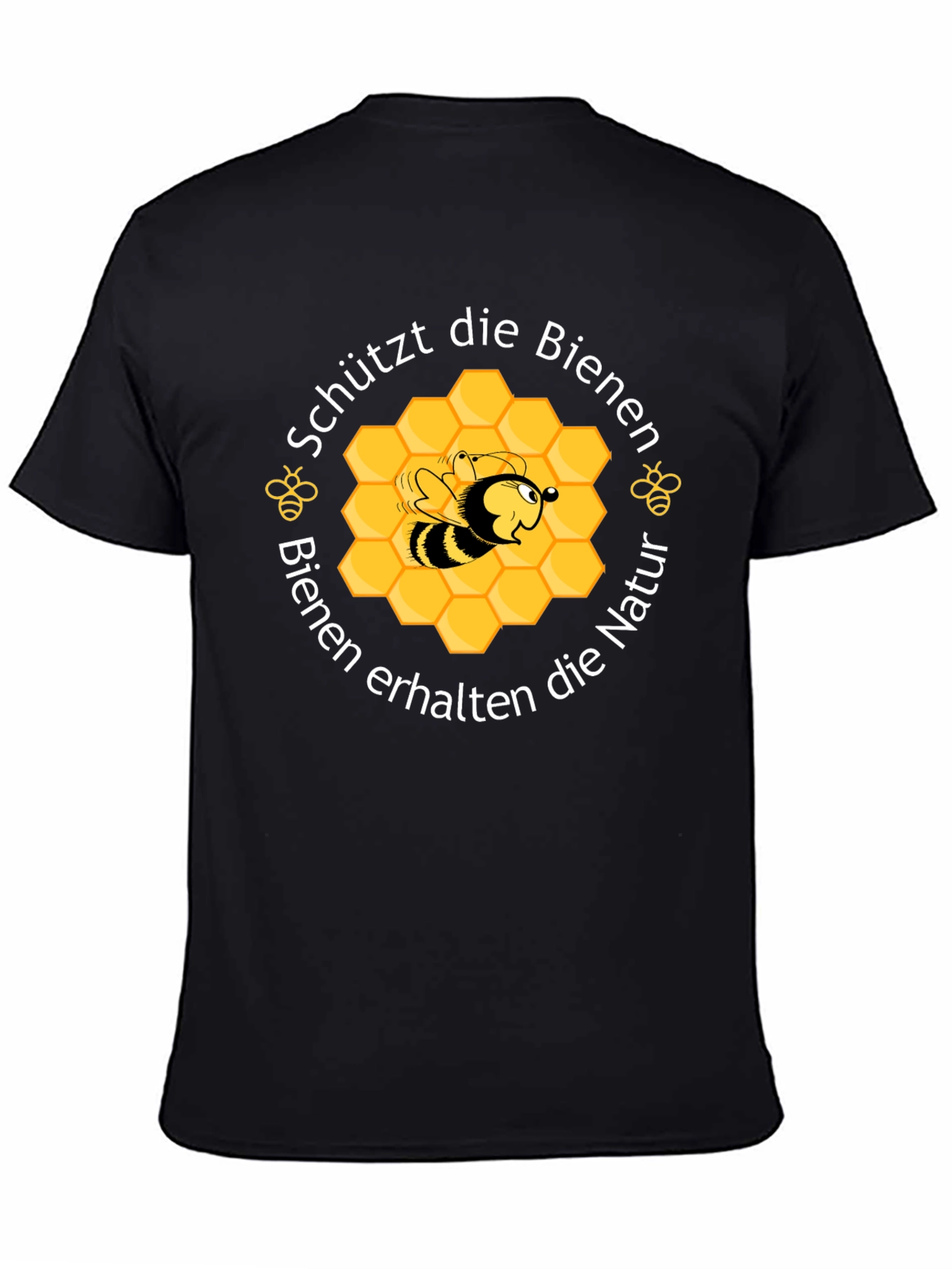 Save the Bees Graphic Tee - Black Cotton