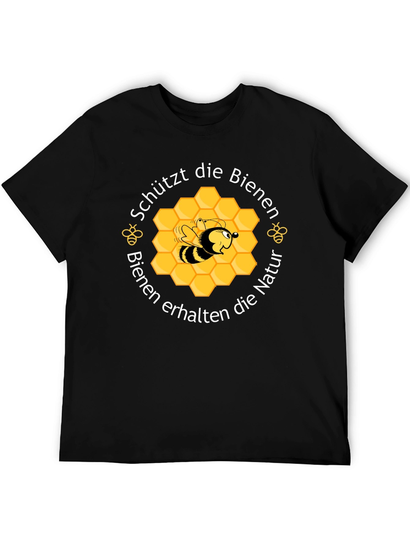 Save the Bees Graphic Tee - Black Cotton