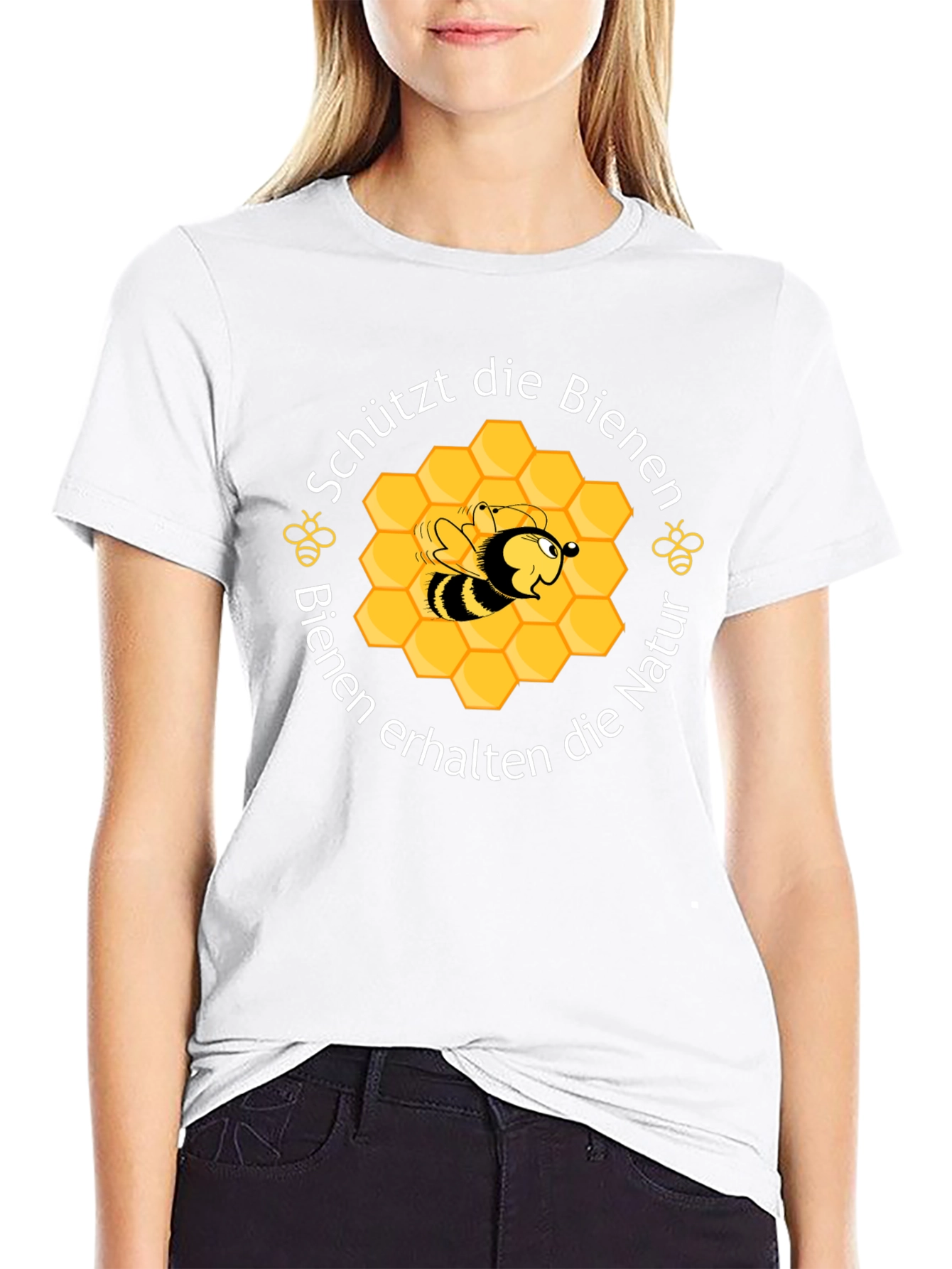 Save the Bees Graphic Tee - Black Cotton
