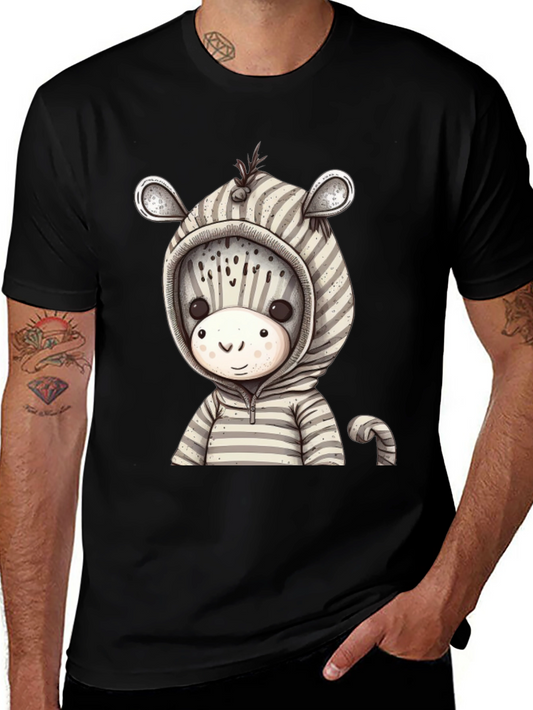 Zebra Hoodie T-Shirt: Cute Cartoon Animal Tee