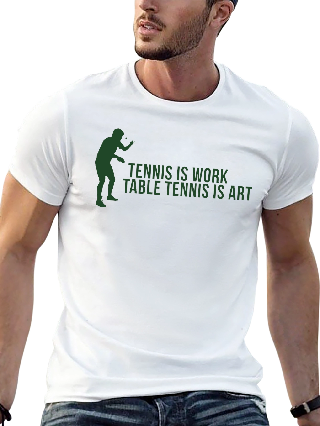 Tennis is Work Table Tennis is Art T-Shirt