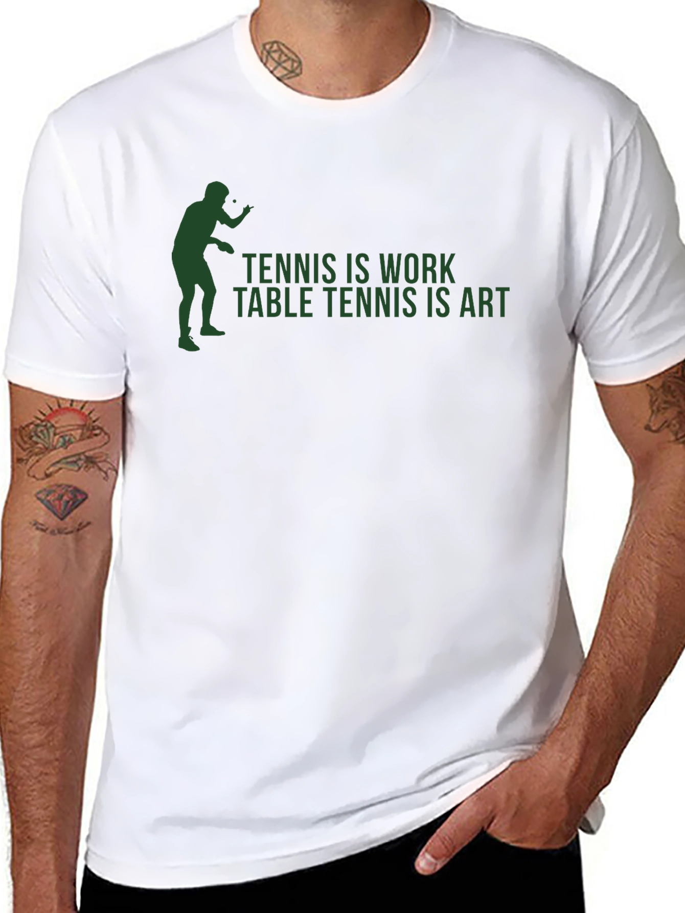 Tennis is Work Table Tennis is Art T-Shirt