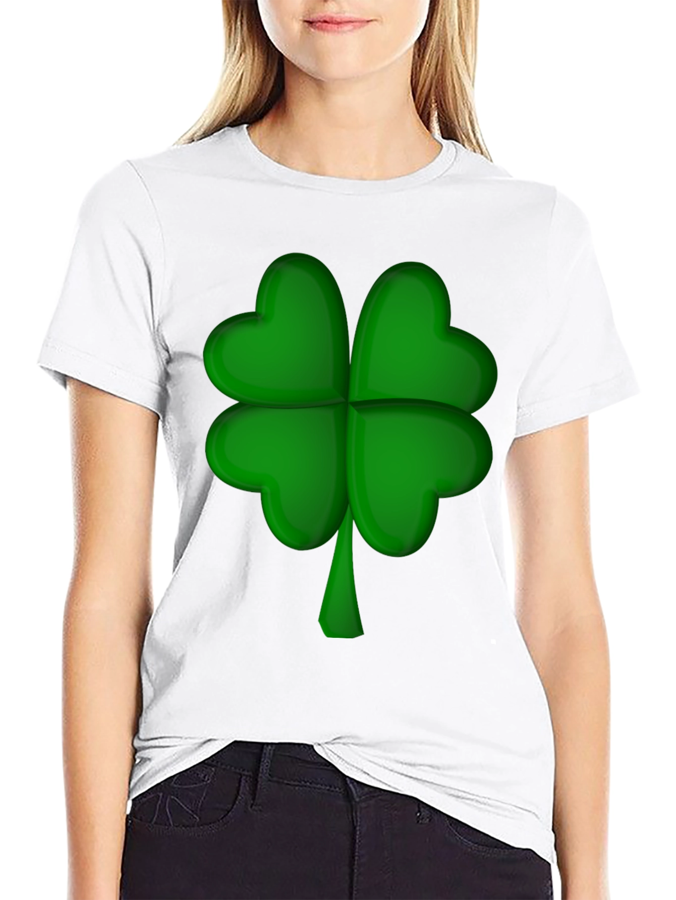 Lucky Four-Leaf Clover Graphic T-Shirt